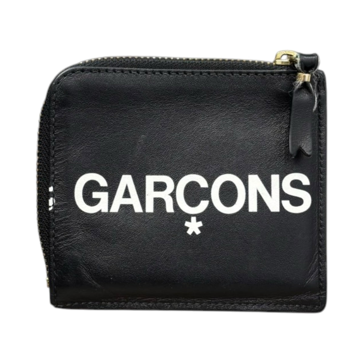 Wallet COMME des GARCONS(ウォレットコムデギャルソン) HUGE LOGO L ZIP WALLET ロゴ L字ファスナー ウォレット ブラック 財布
