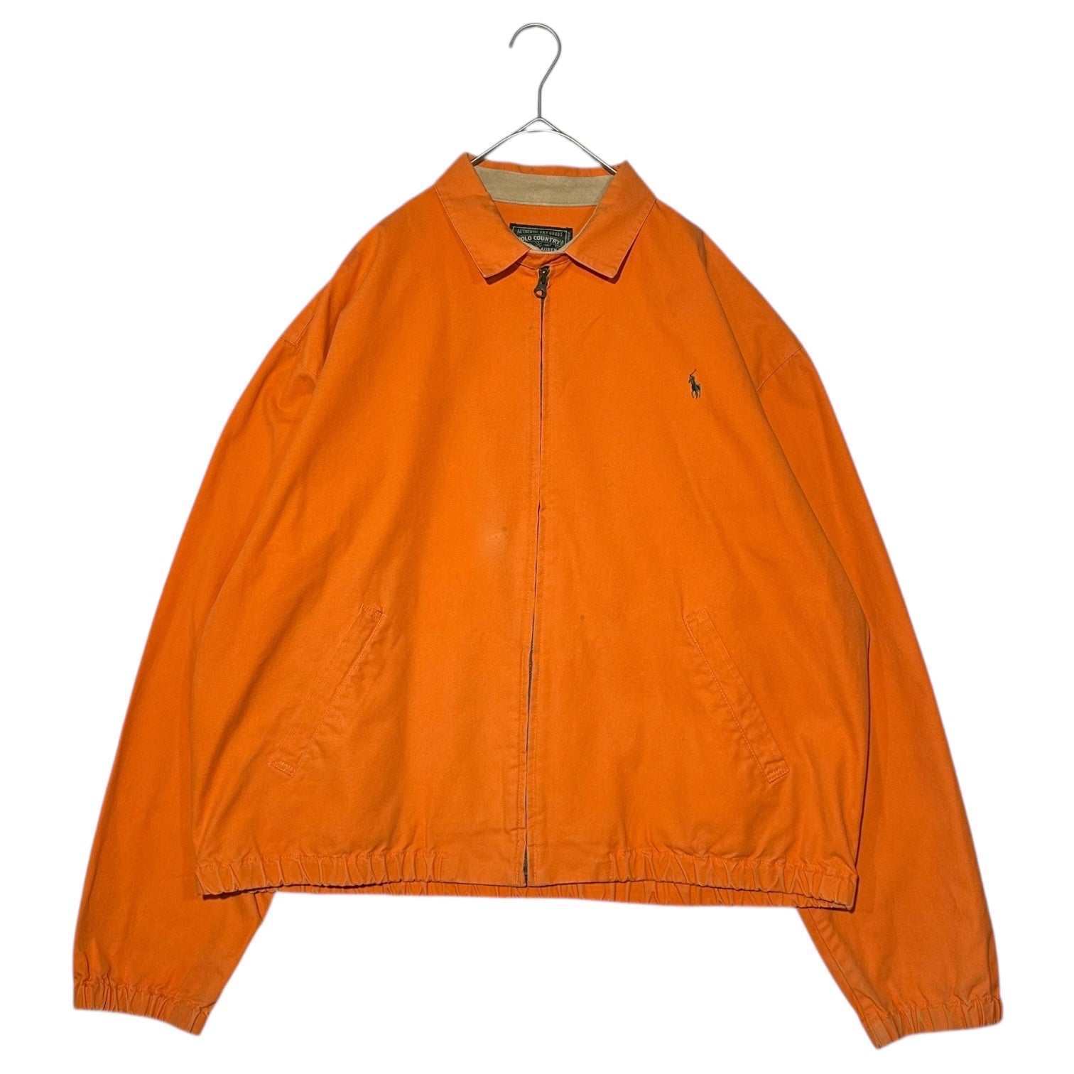 POLO COUNTRY(ポロカントリー) 80's~90's Pony Logo Drizzler Jacket ポニー ロゴ ドリズラー ジャケット L オレンジ 80年代～90年代 ヴィンテージ スイングトップ ラルフローレン