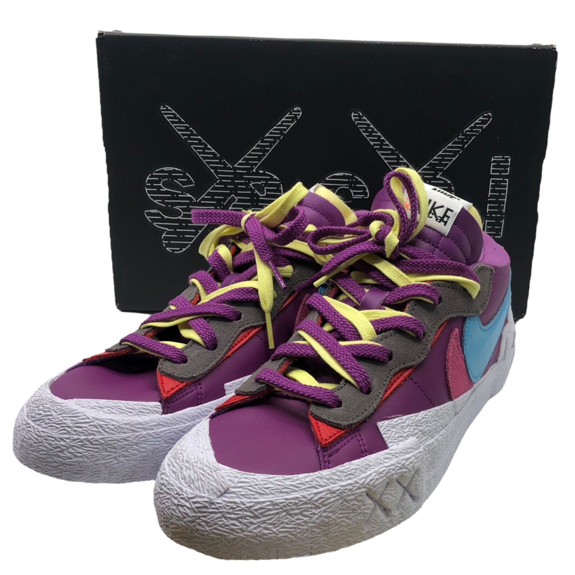 NIKE×SACAI×KAWS(ナイキ×サカイ×カウズ) BLAZER LOW "Purple Dusk" ブレザー ロー DM7901-500 27.5cm パープル×スカイブルー 箱付