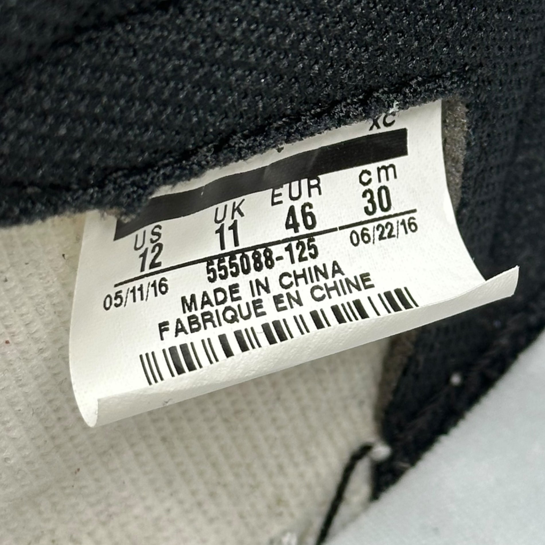 NIKE(ナイキ) Air Jordan 1 Retro High OG エア ジョーダン 1 レトロ つま黒 555088-125 30cm ホワイト×レッド×レッド ハイカット スニーカー