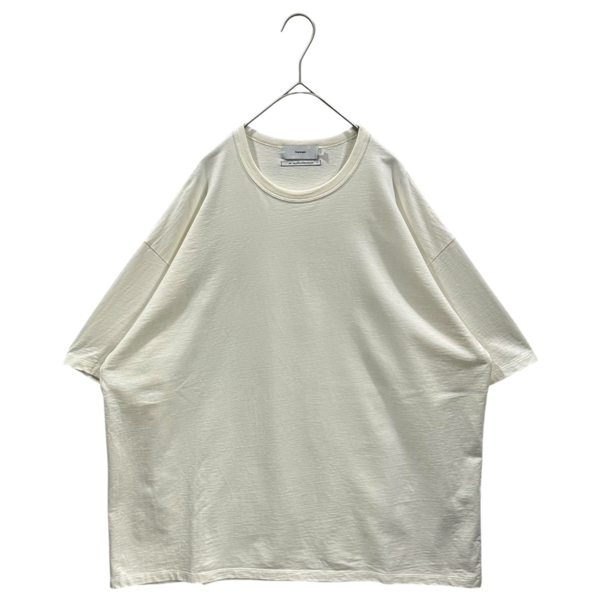 Graphpaper(グラフペーパー) 2024SS RECYCLED COTTON JERSEY S/S TEE リサイクル コットン ジャージー 半袖 Tシャツ GM241-70139 2 ホワイト