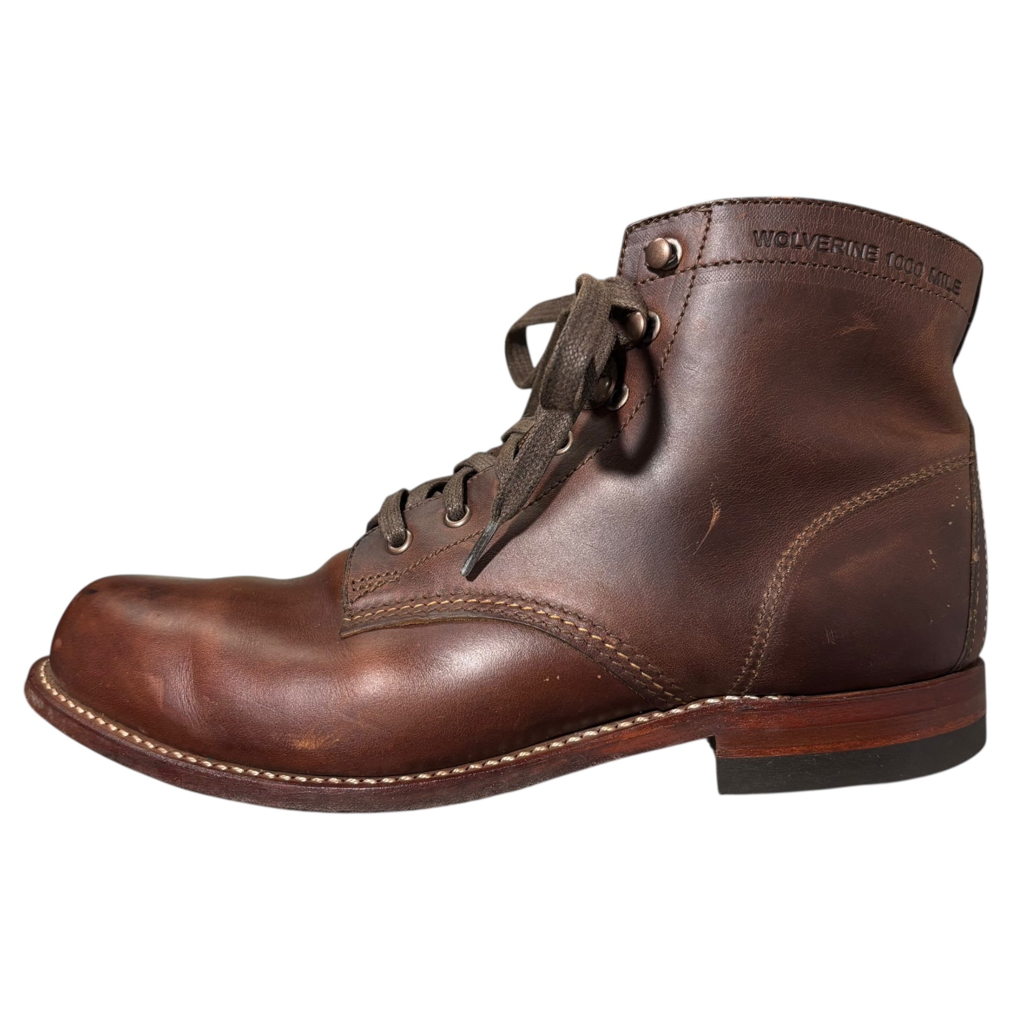 WOLVERINE 1000 MILE(ウルヴァリン1000マイル) Round Work Boots ラウンド ワーク ブーツ 9 1/2 D(27.5cm程度) ブラウン