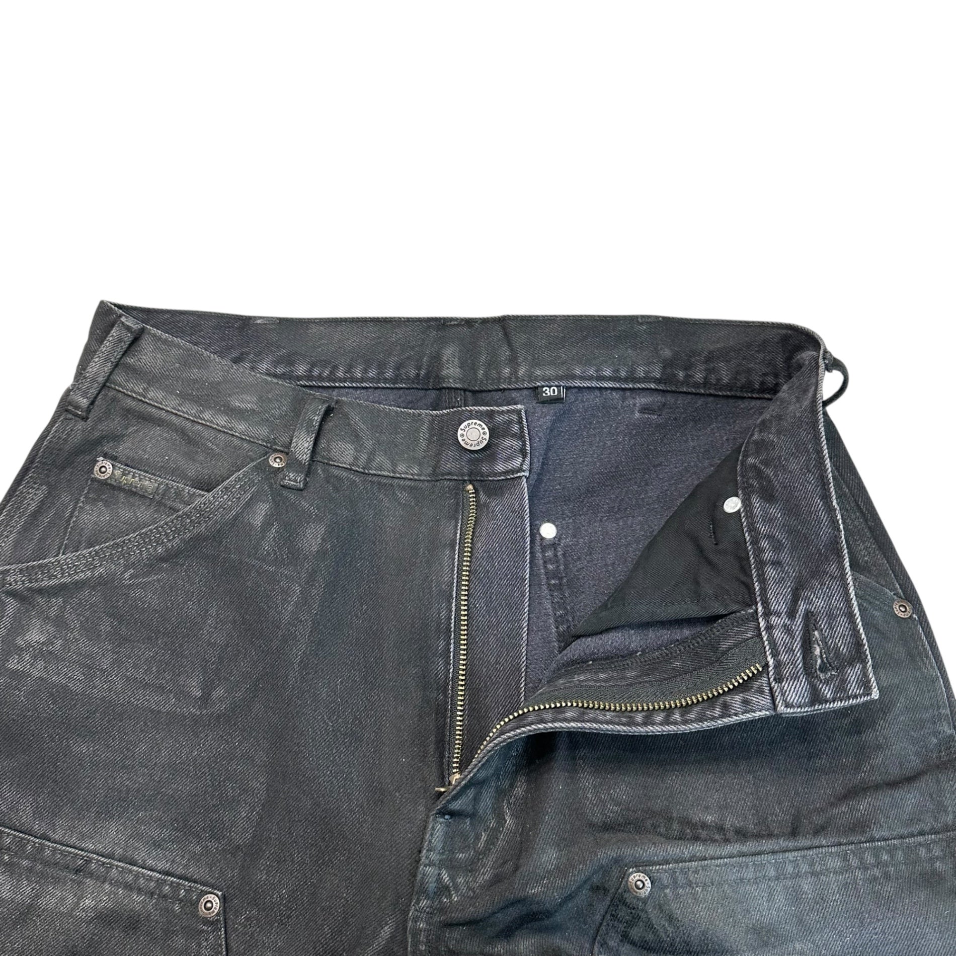 MM6 × Supreme ペインターパンツ ブラックデニム 30 新品未使用 SUPREME×MM6 Maison Margiela(シュプリーム×エムエムシックス) 24SS