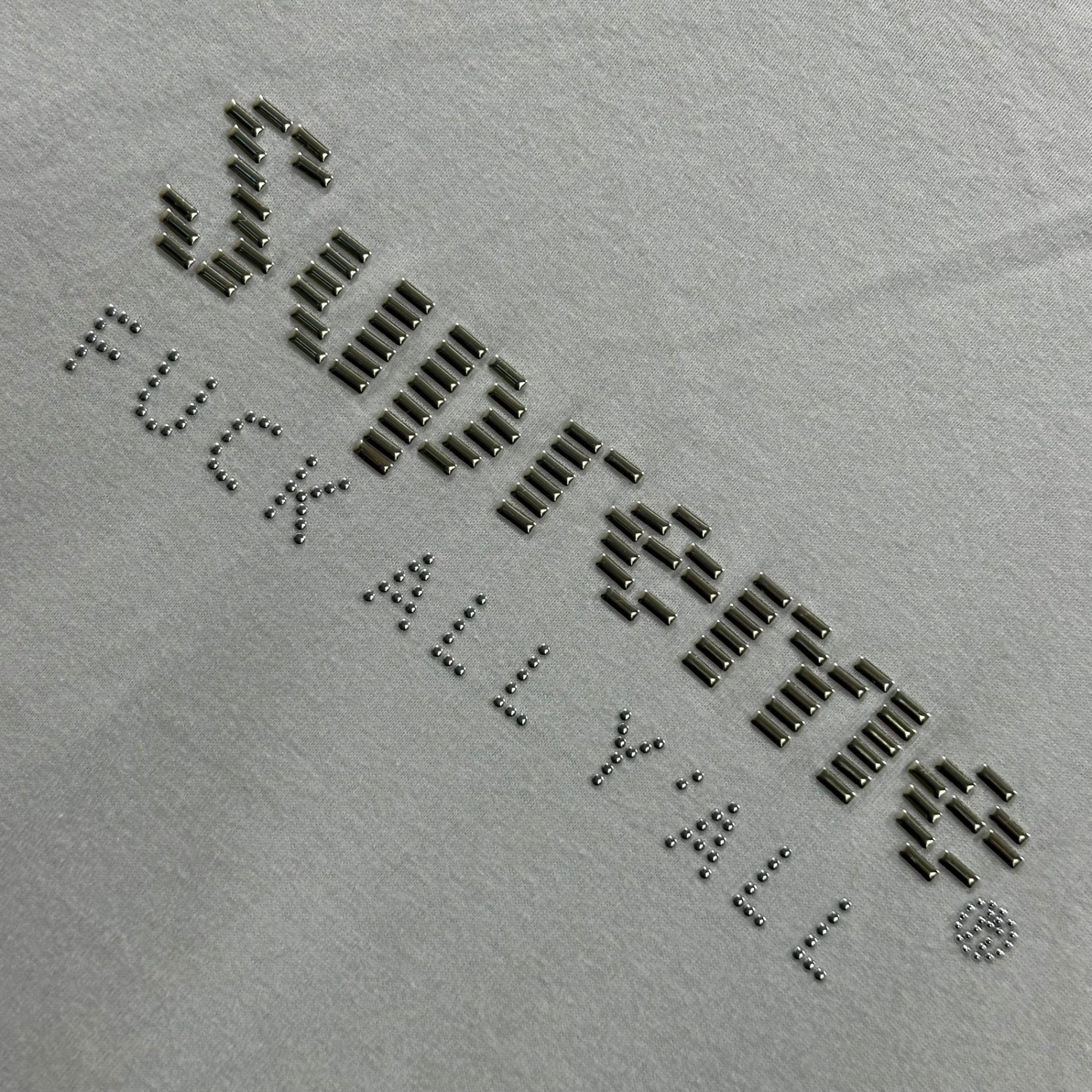 SUPREME(シュプリーム) 19SS Gold Bars Tee ロゴ Tシャツ M ホワイト FUCK ALL y'ALL