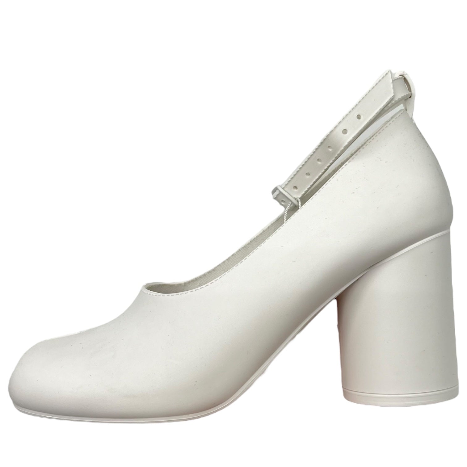 MAISON MARGIELA(メゾンマルジェラ) 22SS TABI STRAP HEEL PUMPS RUBBER ストラップ ヒール パンプス ラバー S58WL0222 36(23cm程度) ホワイト シューズ バレエ