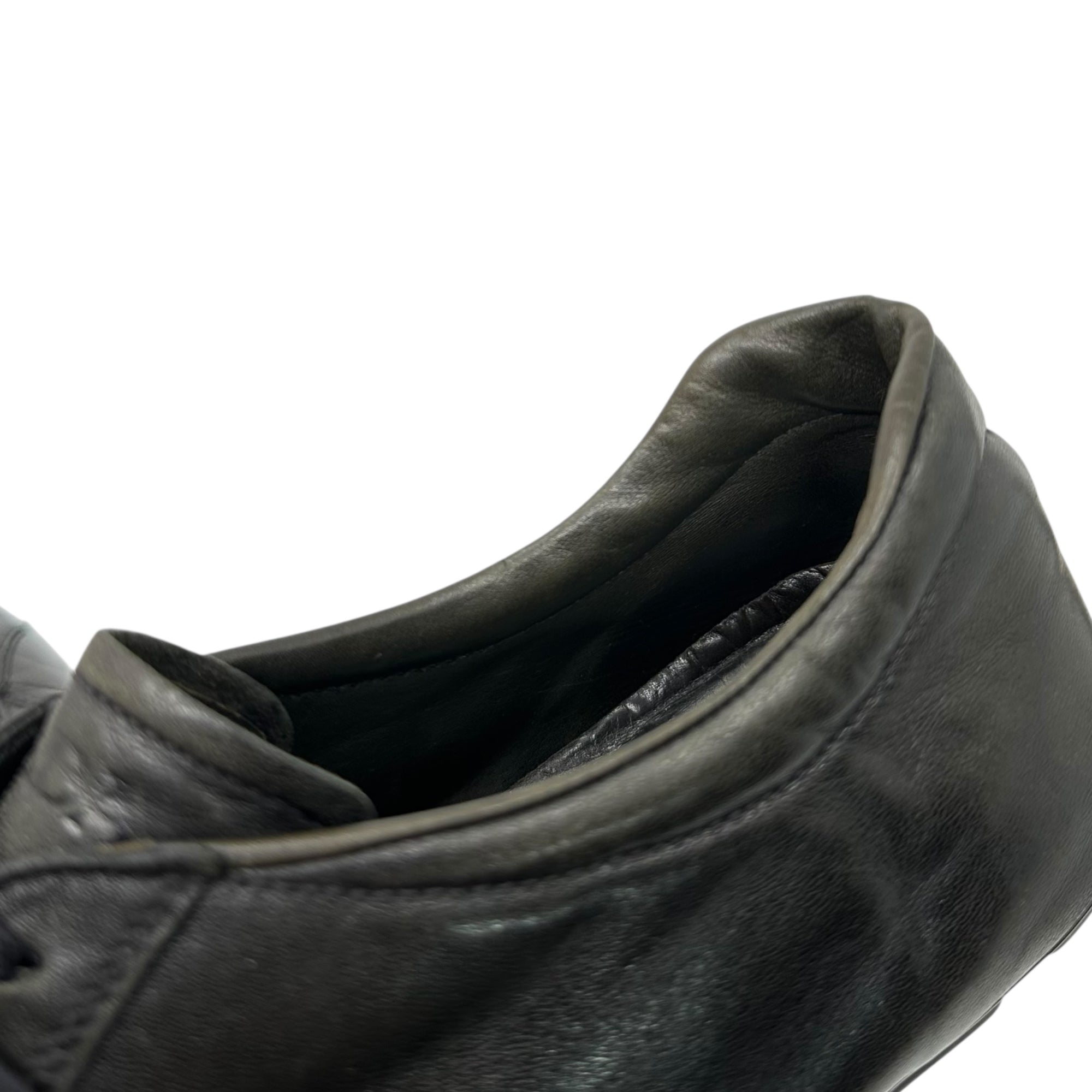PRADA(プラダ) All-leather sneakers レザー スニーカー 7 1/2(26.5cm程度) ブラック ローカット Y2K