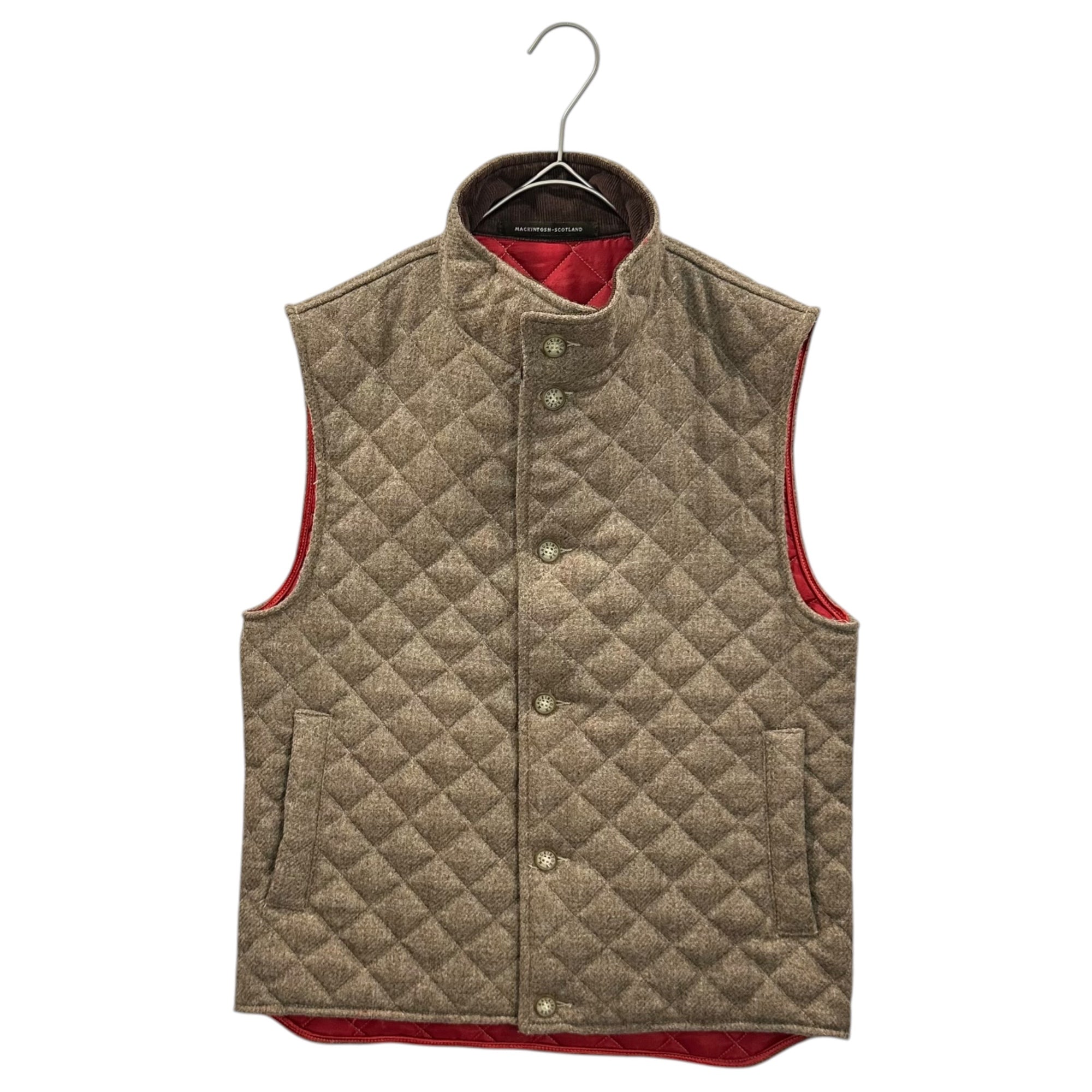 MACKINTOSH(マッキントッシュ) Scottish made Quilted Wool Vest スコットランド製 キルティング ウール ベスト 36 ベージュ