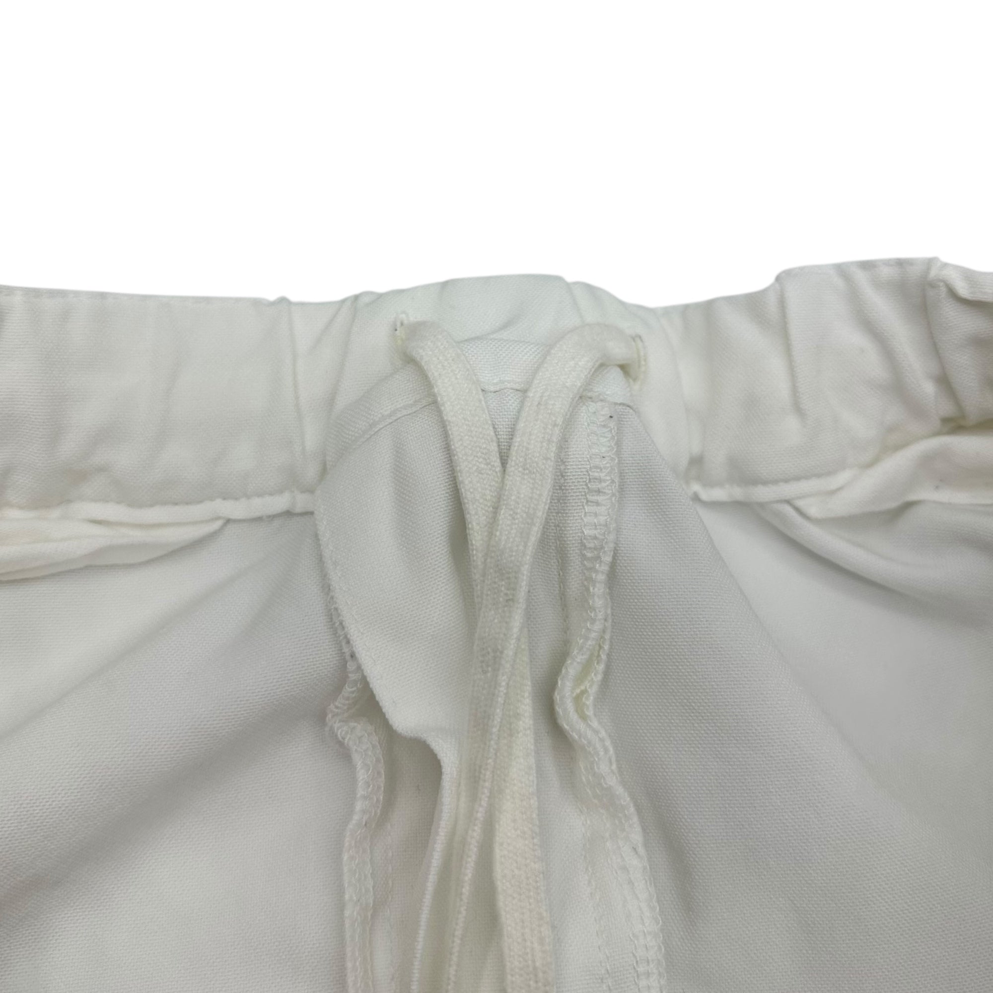 BLACK COMME des GARCONS(ブラックコムデギャルソン) 17SS Polyester Panel Sarouel Balloon Pants ポリエステル パネル サルエル バルーン パンツ 1S-P037 M ホワイト AD2016 男女着用可能