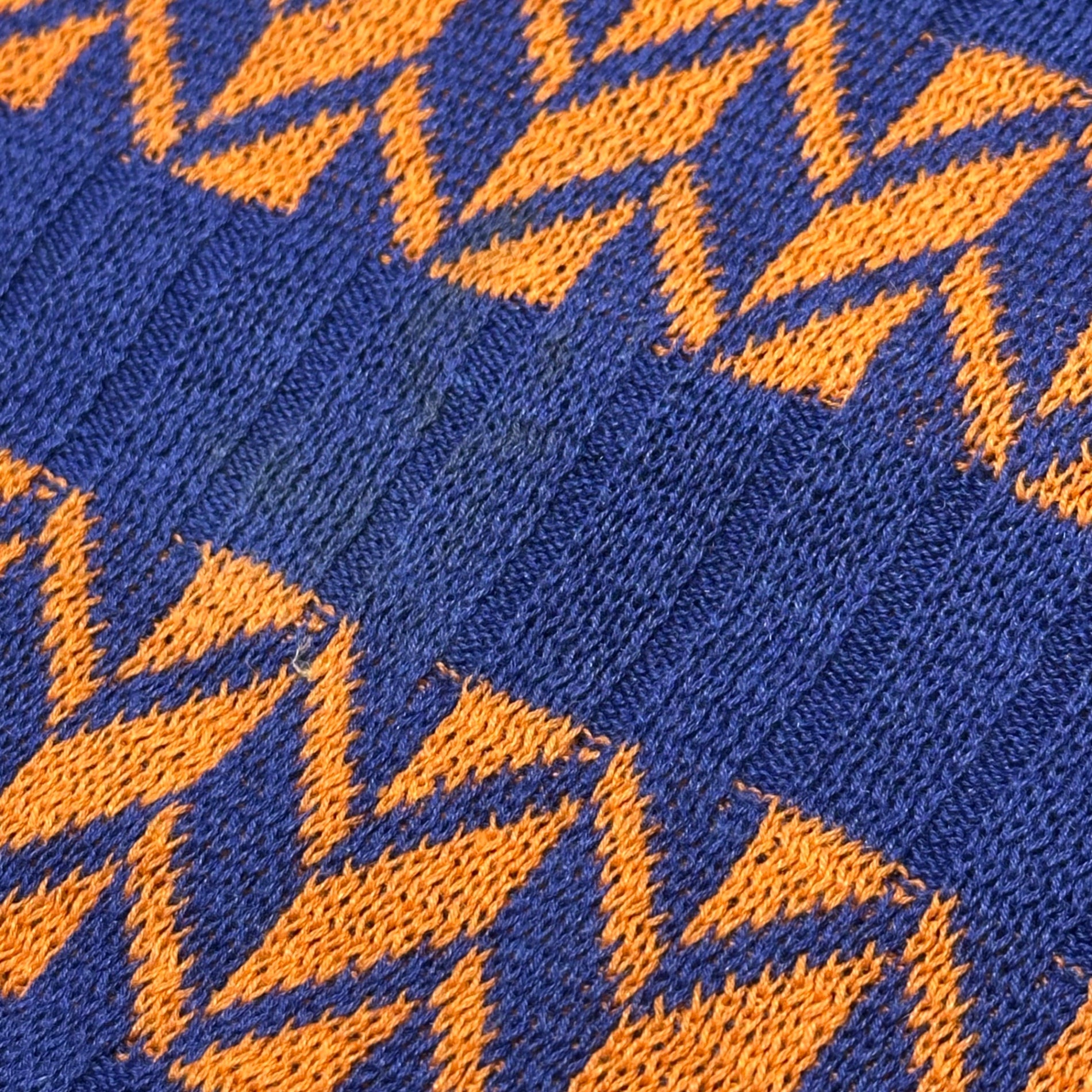 YVES SAINT LAURENT(イヴサンローラン) Knit-Panel Polo Shirt ニット 切替 ポロシャツ M パープル×オレンジ