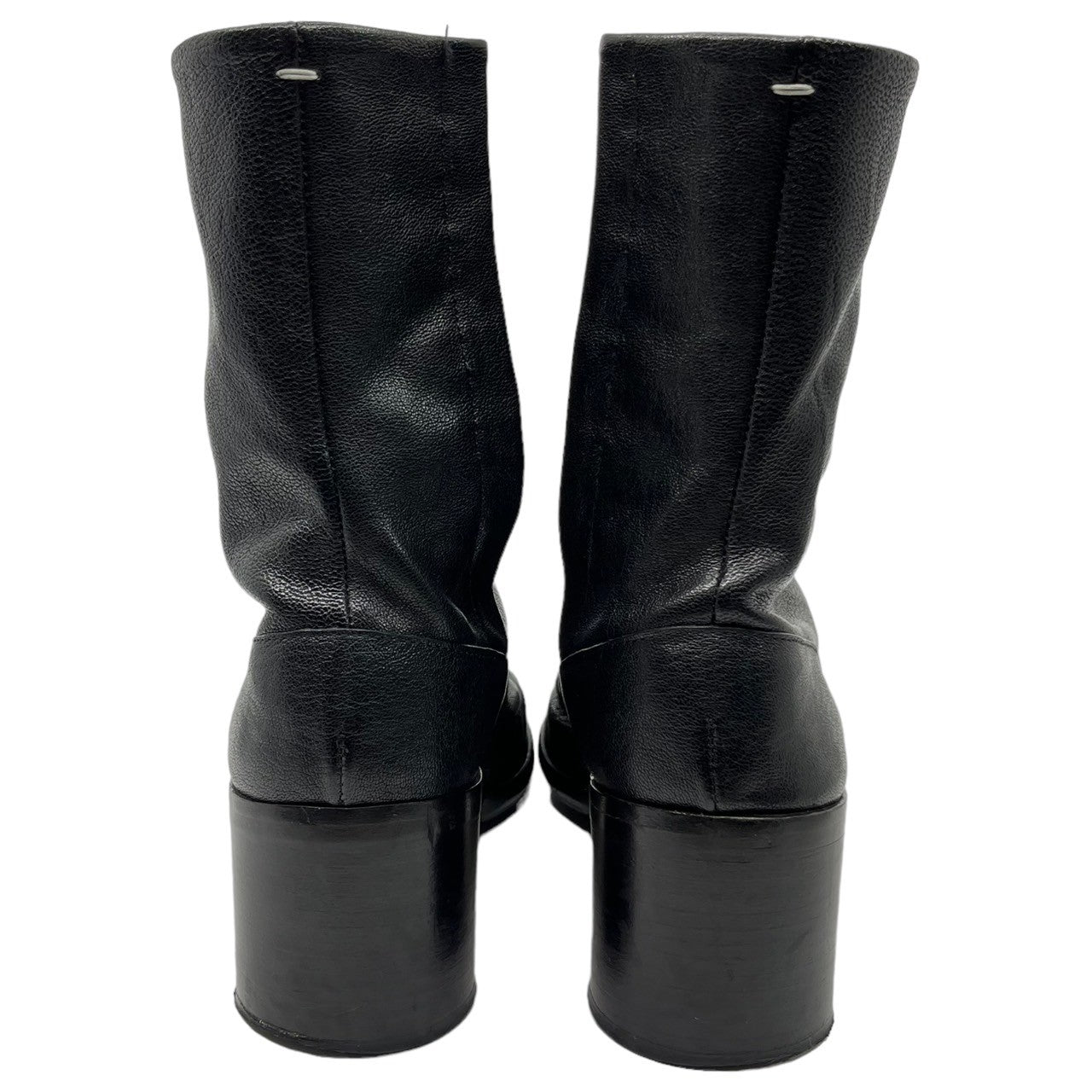 MAISON MARGIELA(メゾンマルジェラ) 21SS TABI BOOTS 足袋 ブーツ シボ革 ヒール S57WU0220 SIZE  39(24.5～25.0程度) ブラック 箱付