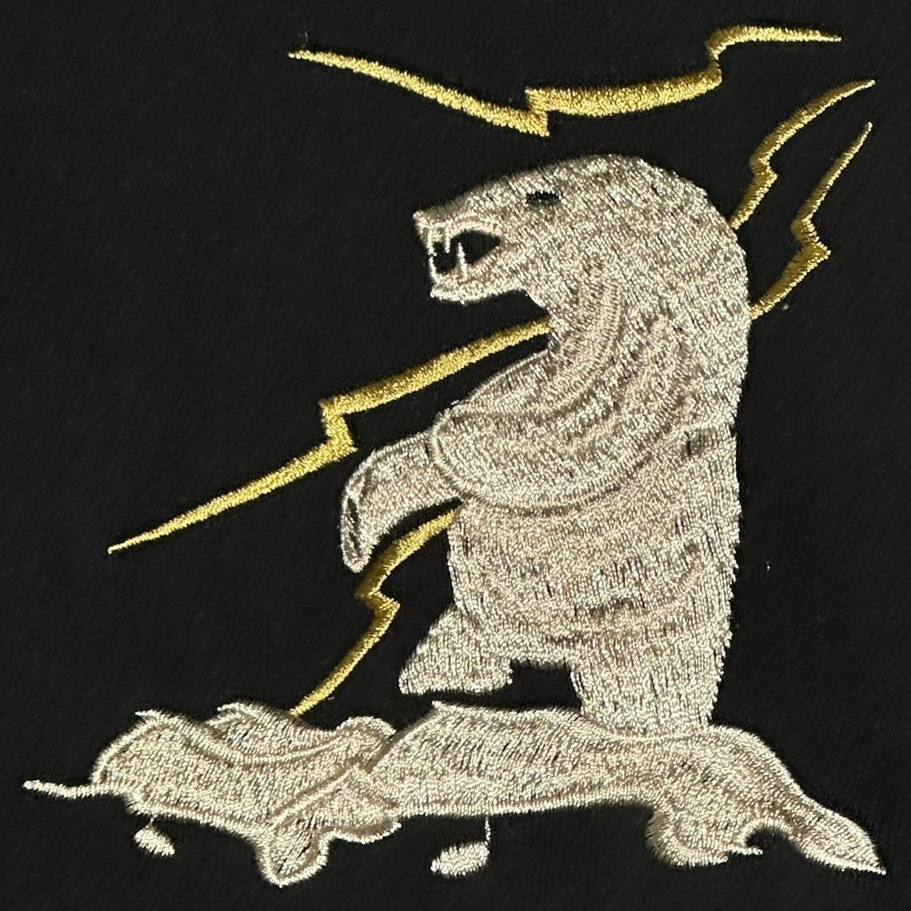 TAILOR TOYO×BEAMS(テーラートーヨー東洋×ビームス) 23SS Embroidered Crew Neck Sweatshirt 別注 刺繍 クルーネック スウェット 11-13-0376-086 M ブラック 犬 白熊 ALASKA