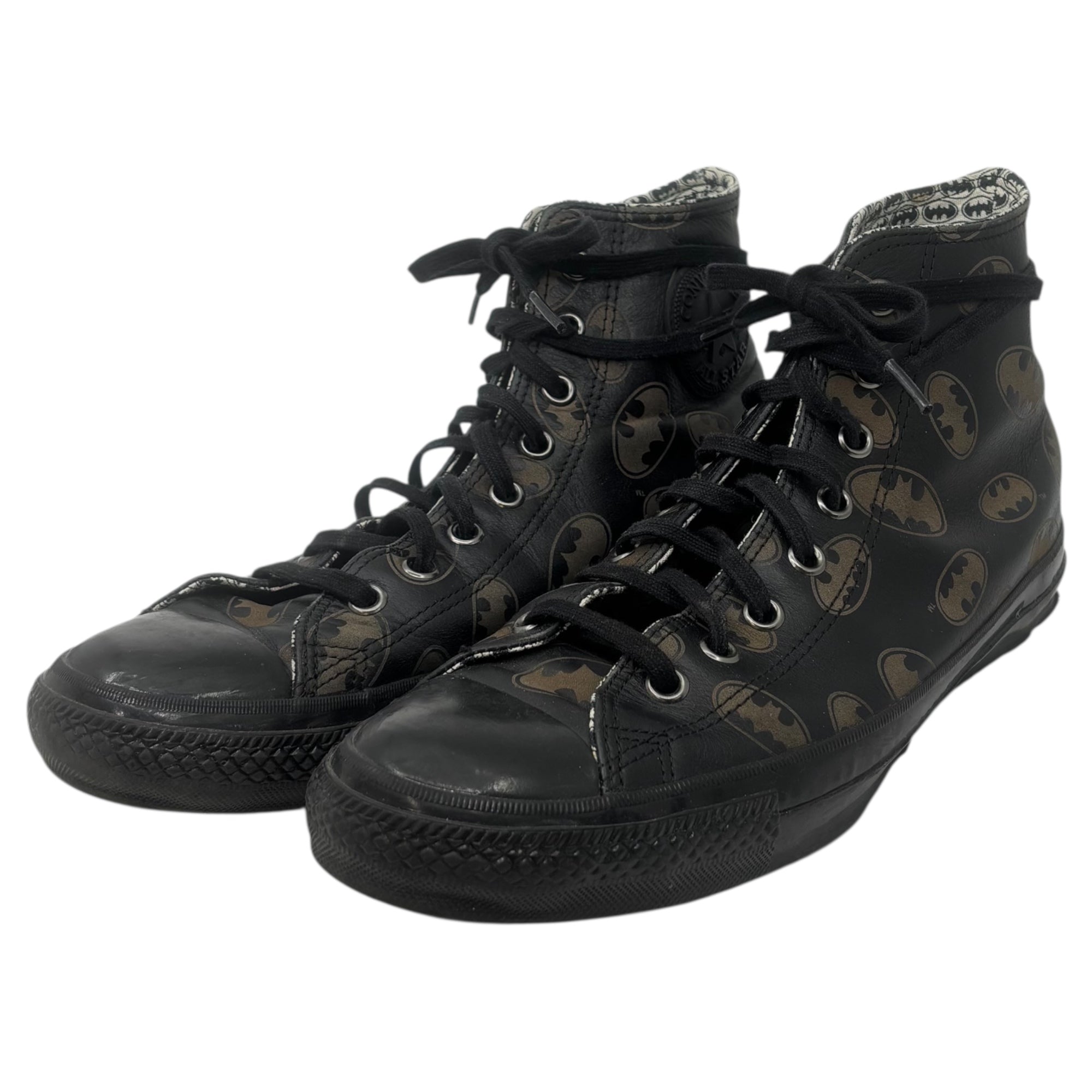 CONVERSE×DC Comics(コンバース×ディーシーコミック) LEATHER ALL STAR BM HI レザー オール スター バッドマン 29cm ブラック コラボ ハイカット スニーカー
