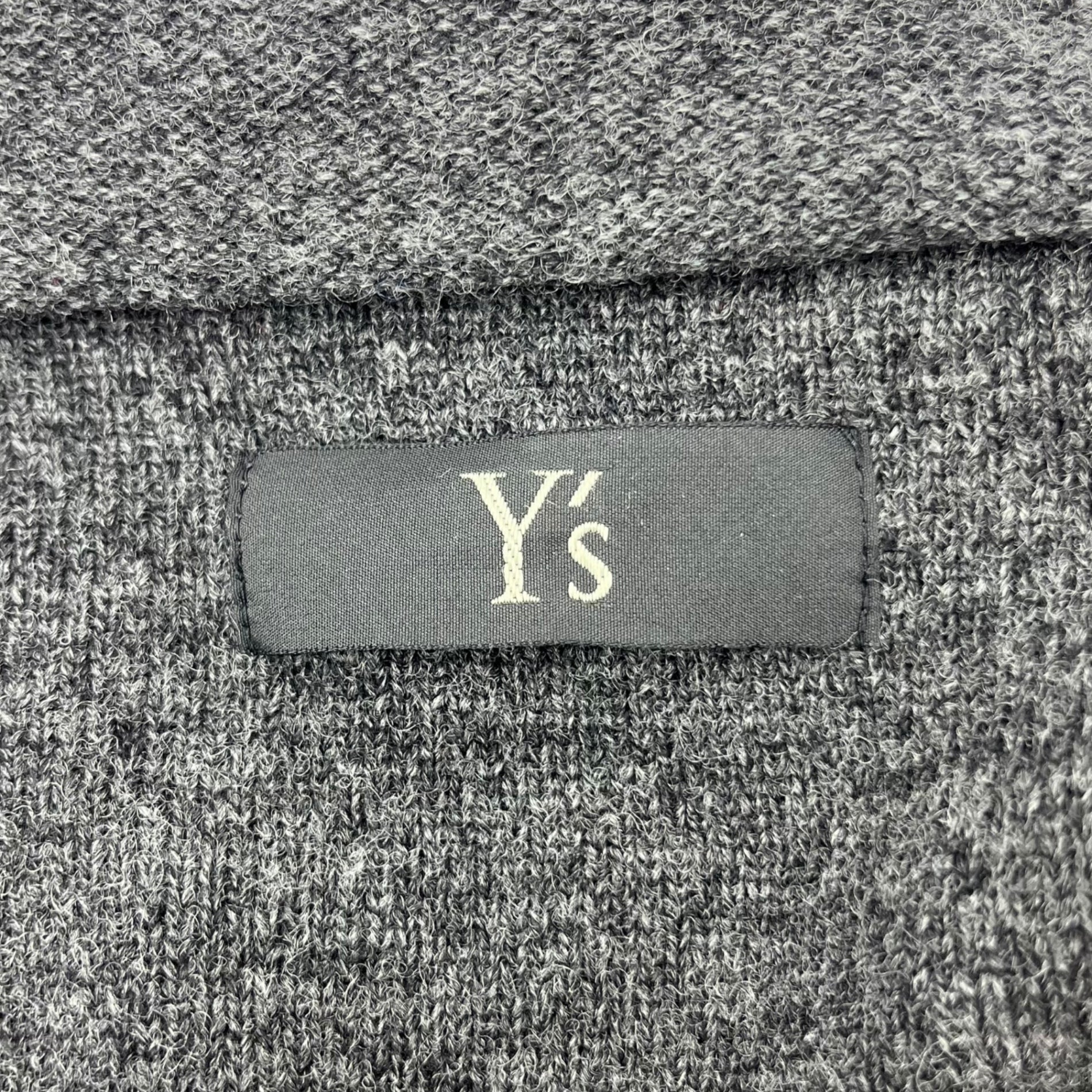 Y's(ワイズ) DOUBLE COLOR KNIT WOOL CARDIGAN ダブル カラー ウール ニット カーディガン YV-K36-975 2 グレー