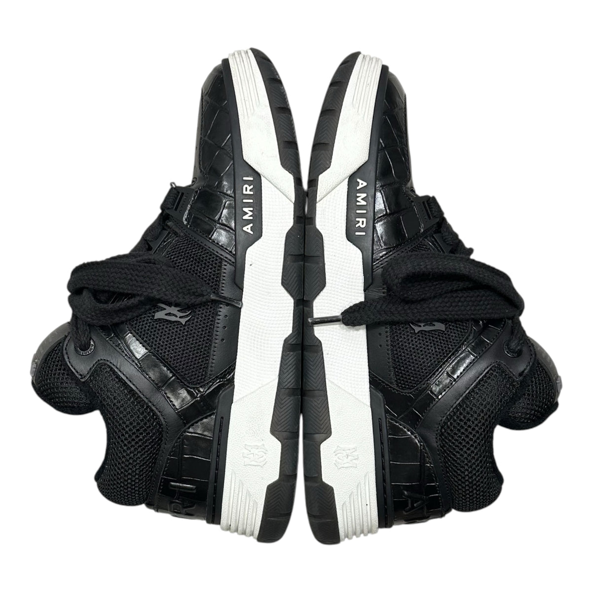 AMIRI(アミリ) Croc-Embossed Low-Cut Sneakers クロコ型押し ローカット スニーカー MA-1-23 29cm ブラック