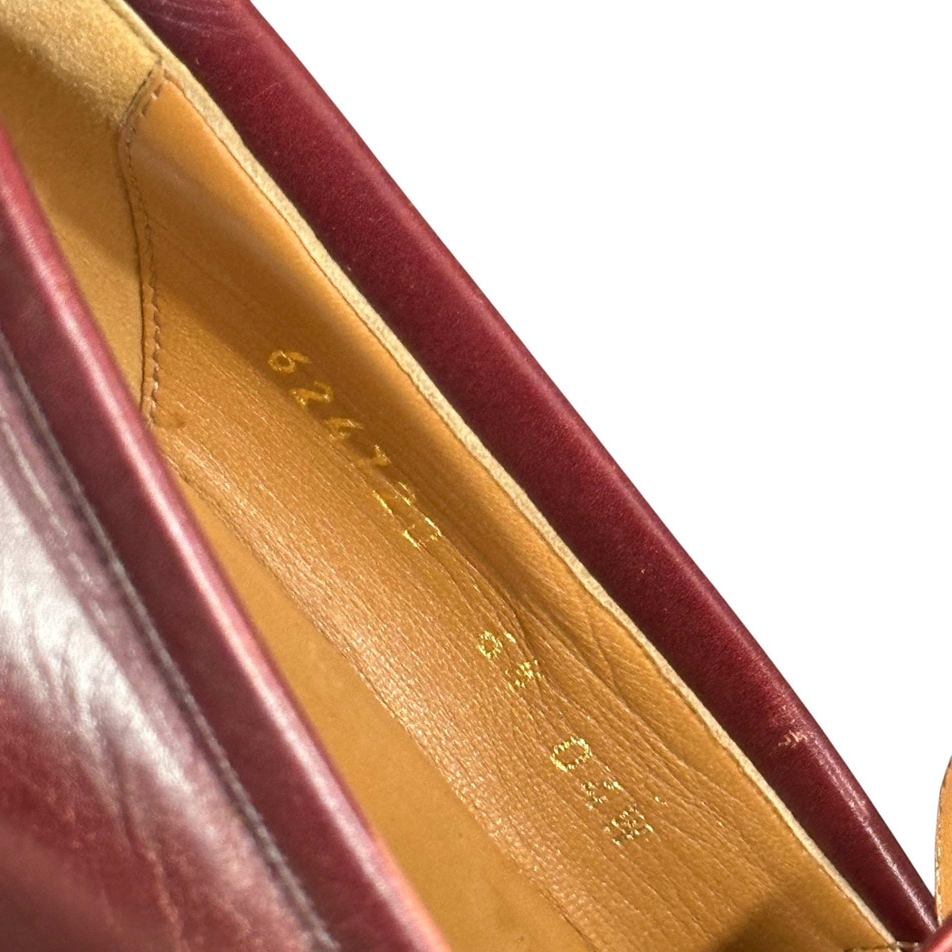 GUCCI(グッチ) 2020AW Interlocking Tassel Loafers インターロッキング タッセル ローファー 624720 6 1/2(25.5 cm程度) ワインレッド 革靴