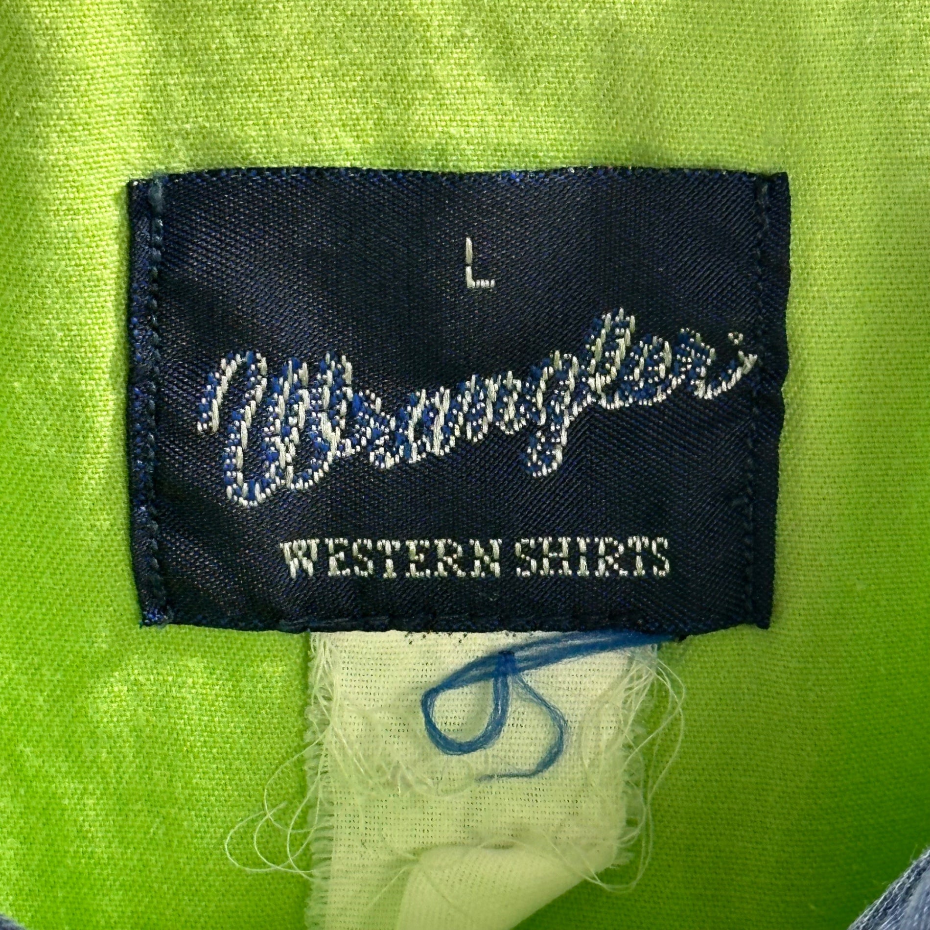 WRANGLER(ラングラー) Vintage BD Switch Shirt ヴィンテージ ボタンダウン 切替 シャツ L グリーン×インディゴ