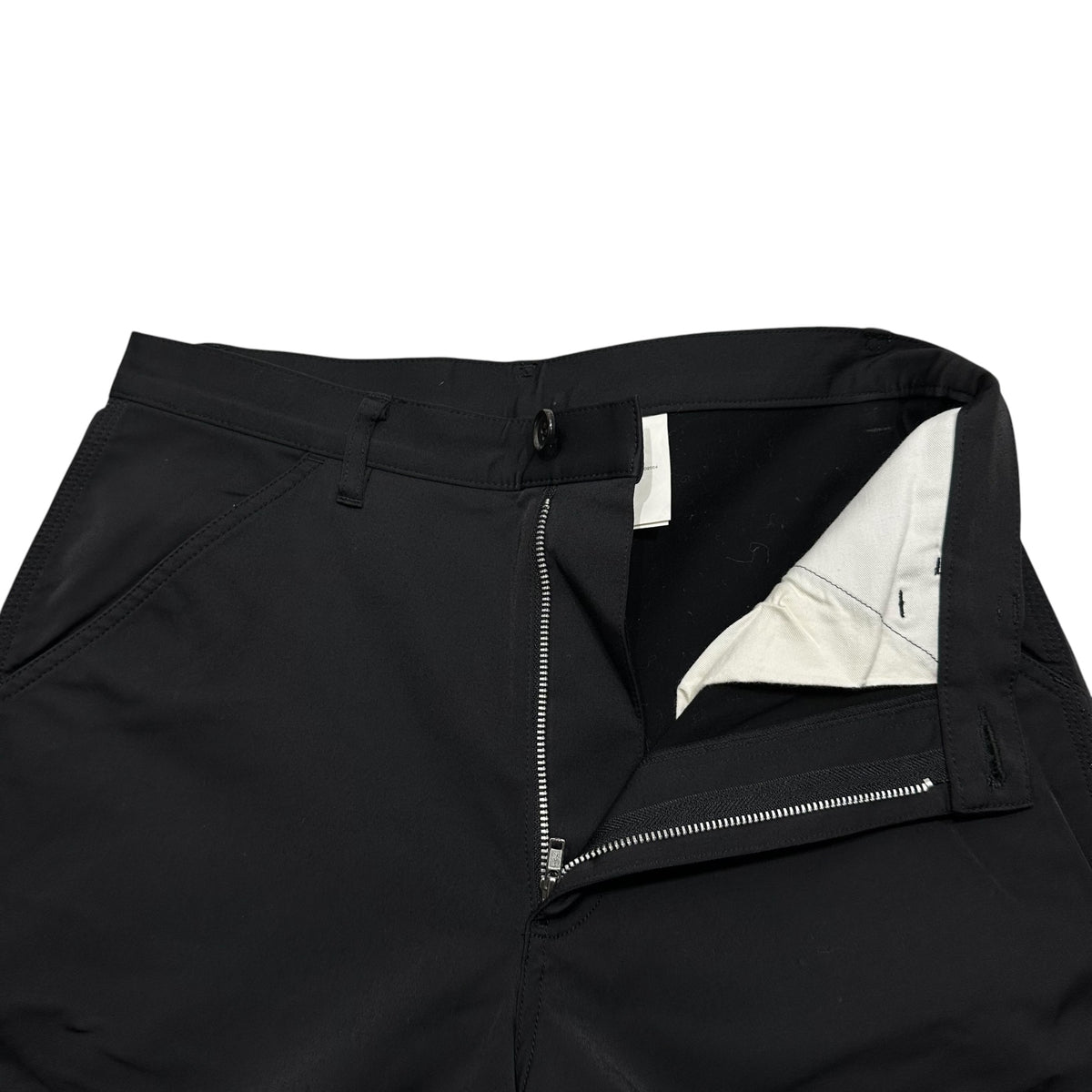 COMME des GARCONS(コムデギャルソン) 2004AW Co/Ny Straight Pants コットン ナイロン ストレート パンツ GN-P027 M ブラック AD2004 男性着用可