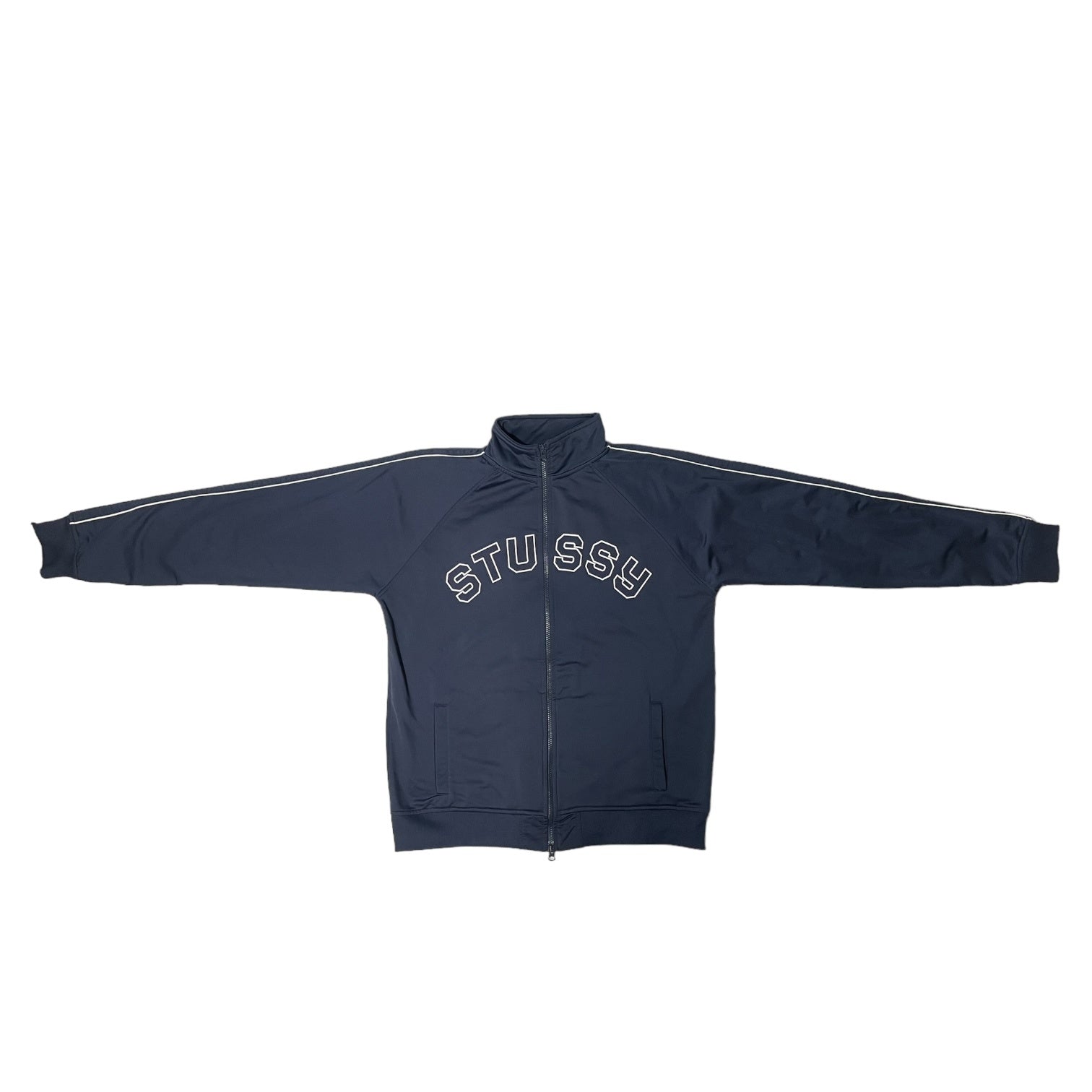 STUSSY(ステューシー) 90's~00's logo track jacket ロゴ トラックジャケット ジャージ SIZE M ネイビー  STUSSY JAPAN初期タグ OLD STUSSY