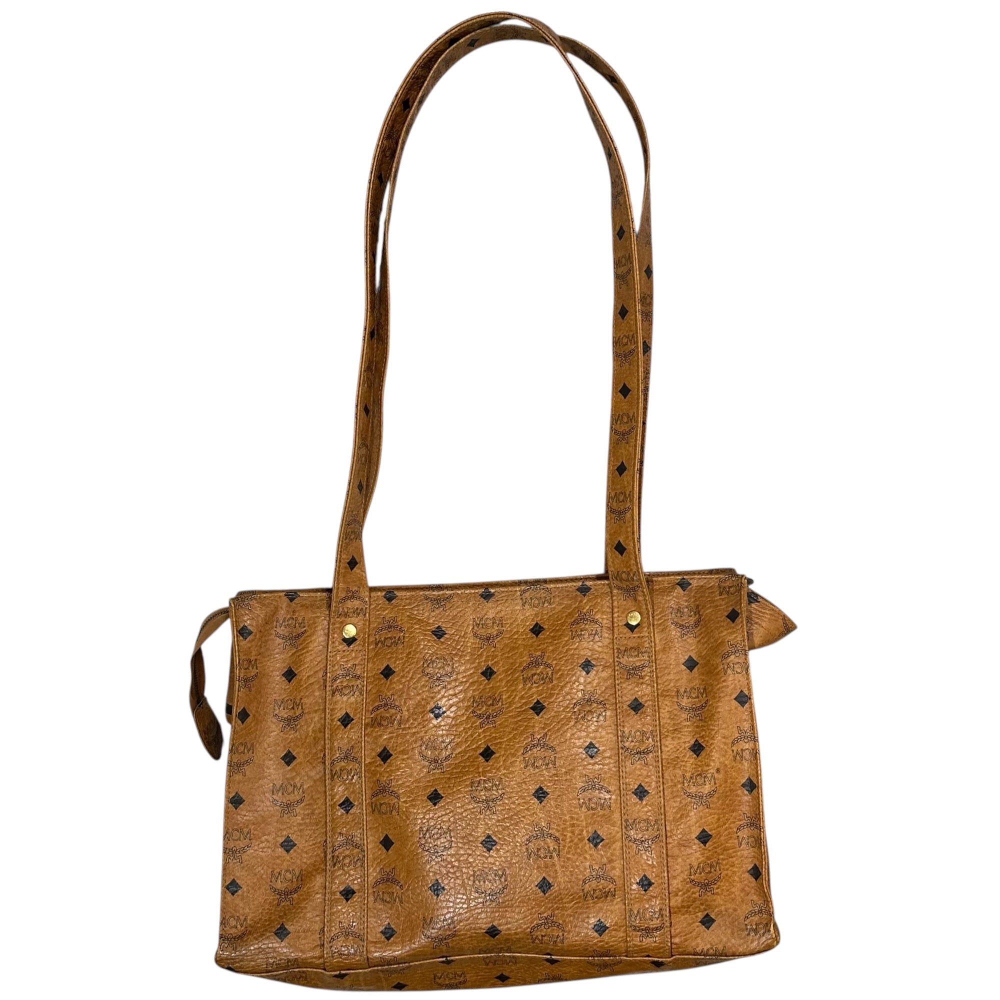 MCM(エムシーエム) Visetos Monogram Tote Bag ヴィセトス モノグラム トート バッグ 8083M ブラウン ririジップ使用
