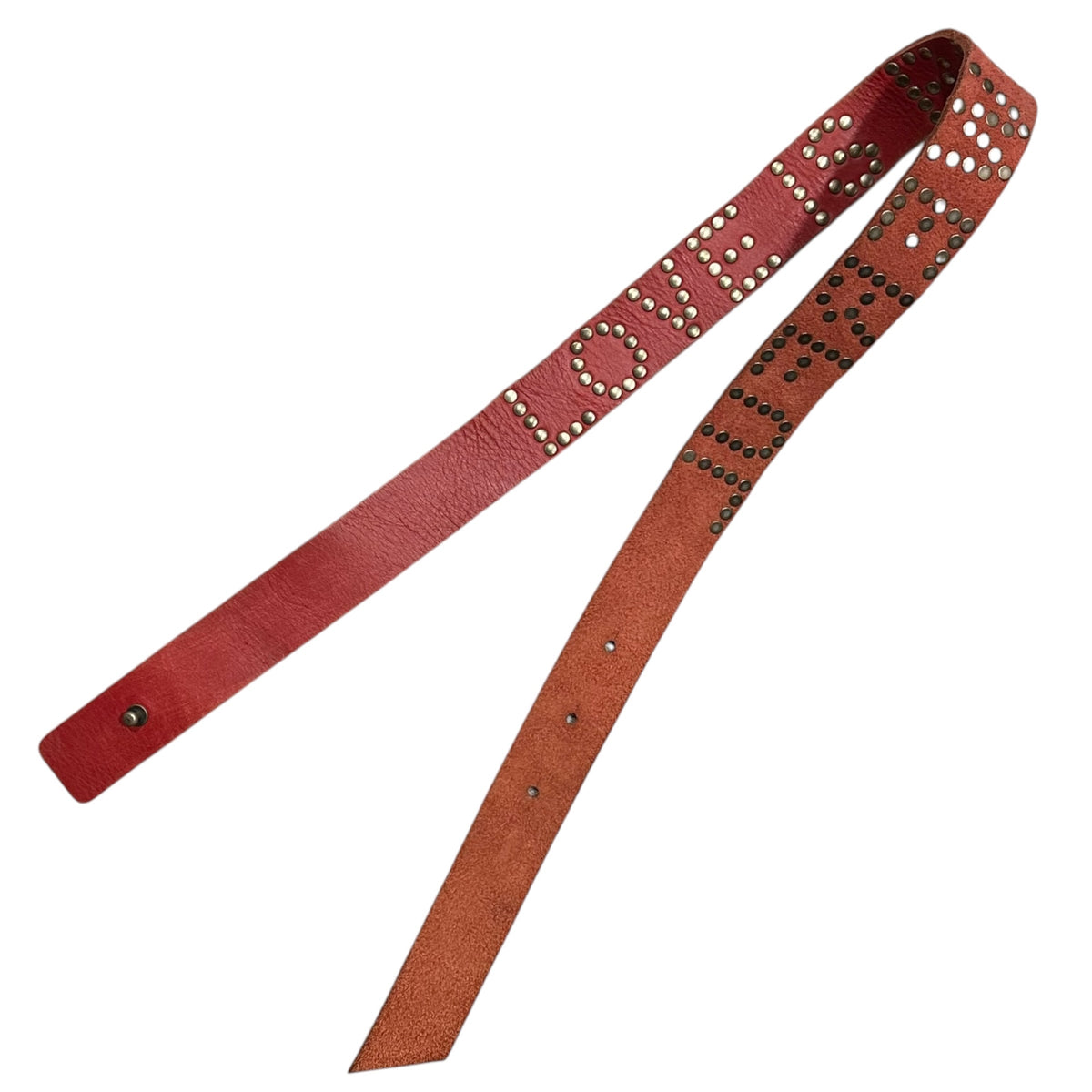 JUNYA WATANABE COMME des GARCONS(ジュンヤワタナベコムデギャルソン) 2002AW ”LOVE IS POWERFUL” Studded Leather Belt  スタッズ レザー ベルト レッド 00's