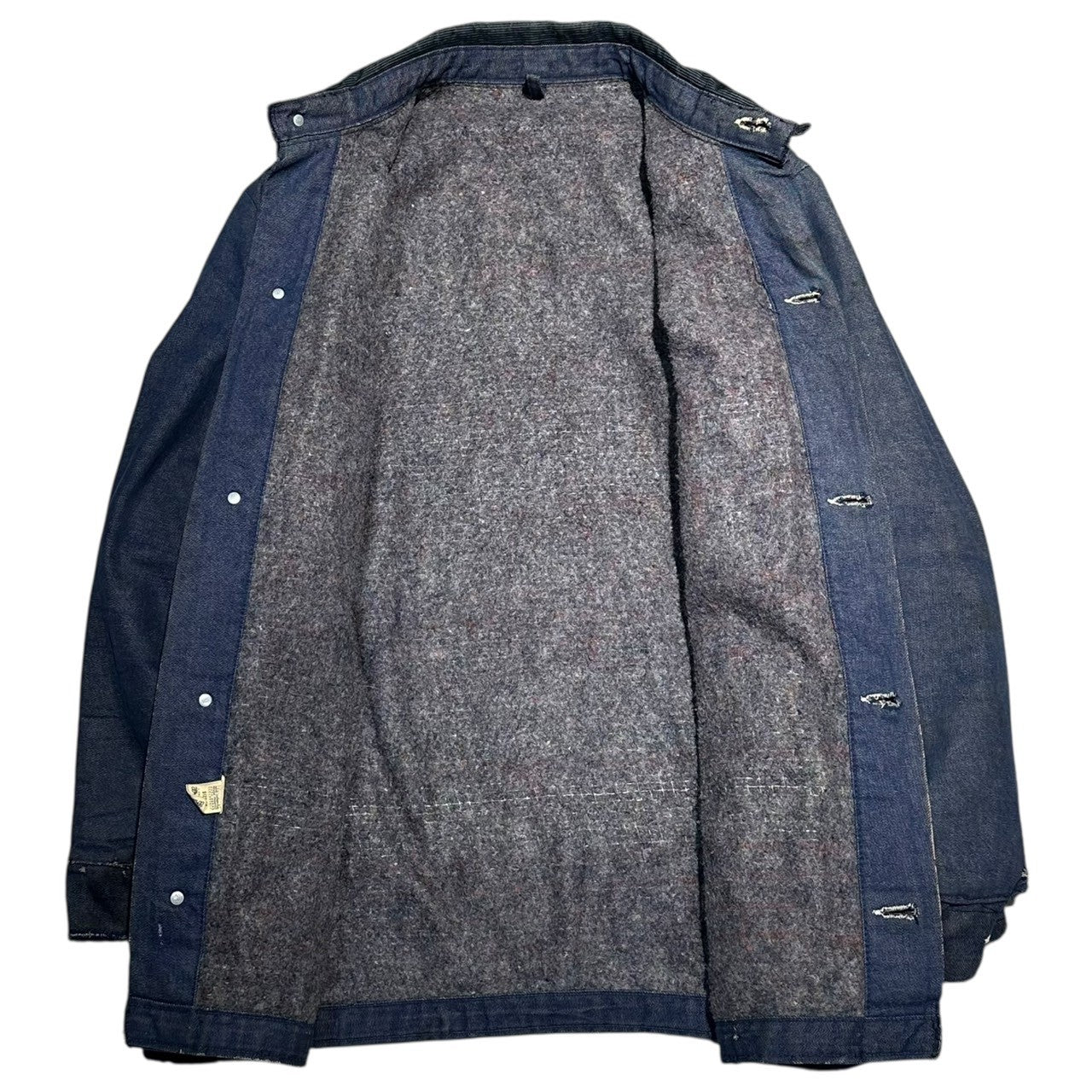 WRANGLER(ラングラー) 70's Denim Coverall Blanket ブランケット ライナー デニム カバーオール 38(M程度) インディゴ 70年代 ヴィンテージ ジャケット