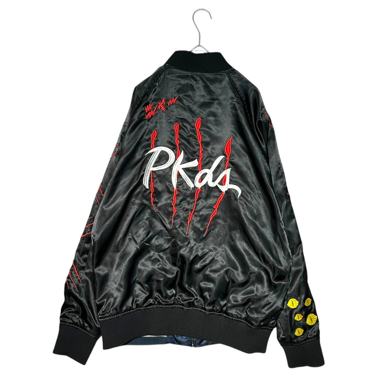 PUNKDRUNKERS(パンクドランカーズ) Stray Cat Souvenir Jacket 野良猫 スカジャン XL ネイビー×ブラック スーベニア ジャケット リバーシブル ブルゾン