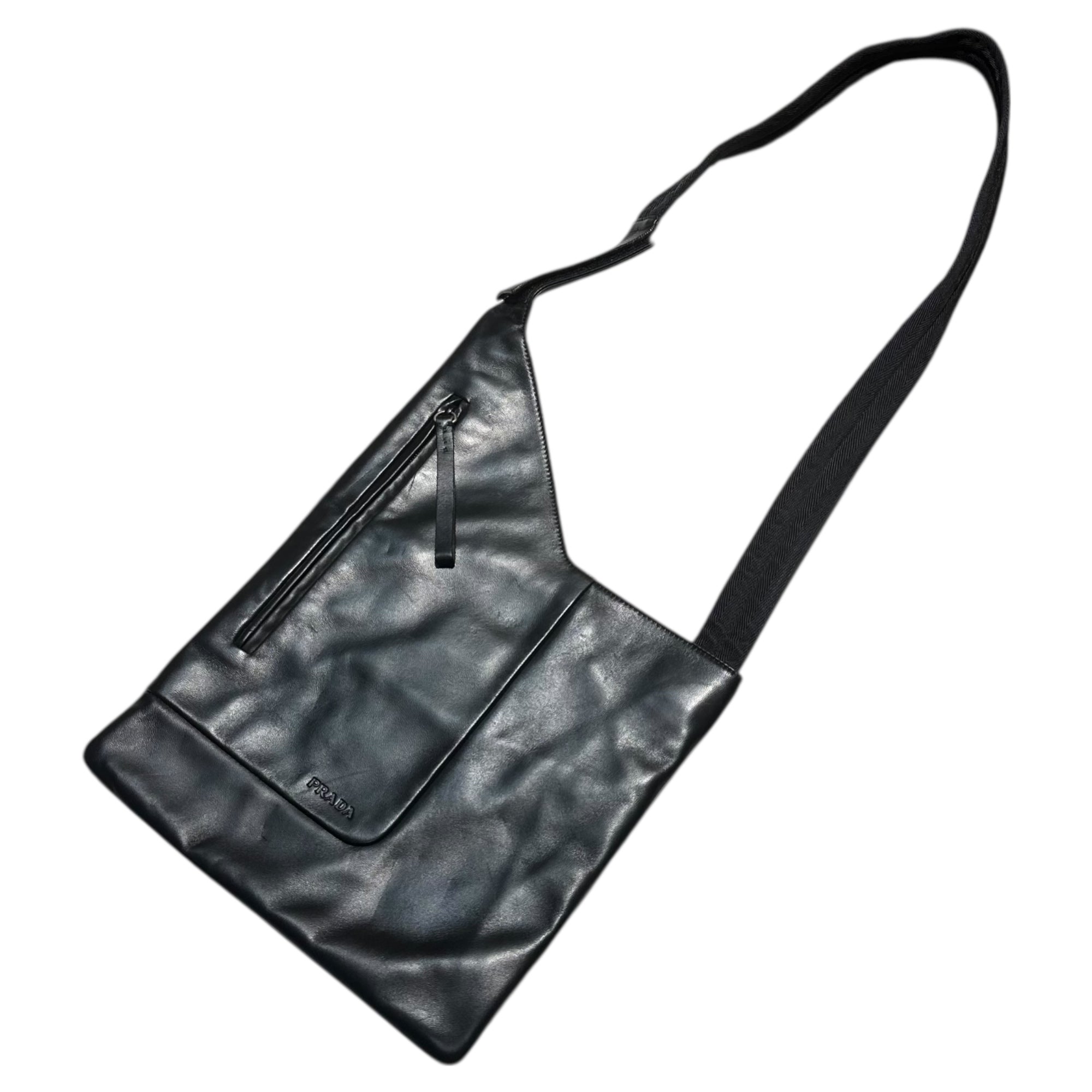 PRADA(プラダ) 1999AW Leather Shoulder Bag レザー ショルダー バッグ ブラック 90's 90年代 アーカイブ
