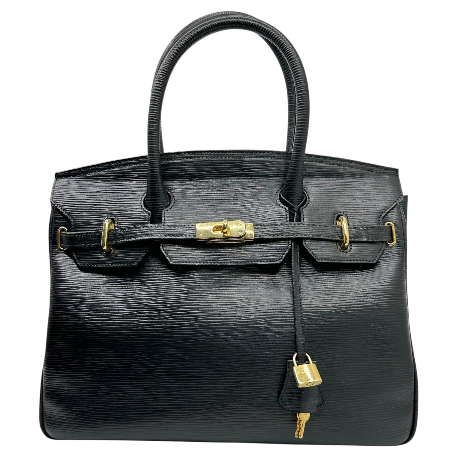 griffe(グリフ) Vintage Leather Handbag ヴィンテージ レザー ハンド バッグ ブラック ボストン