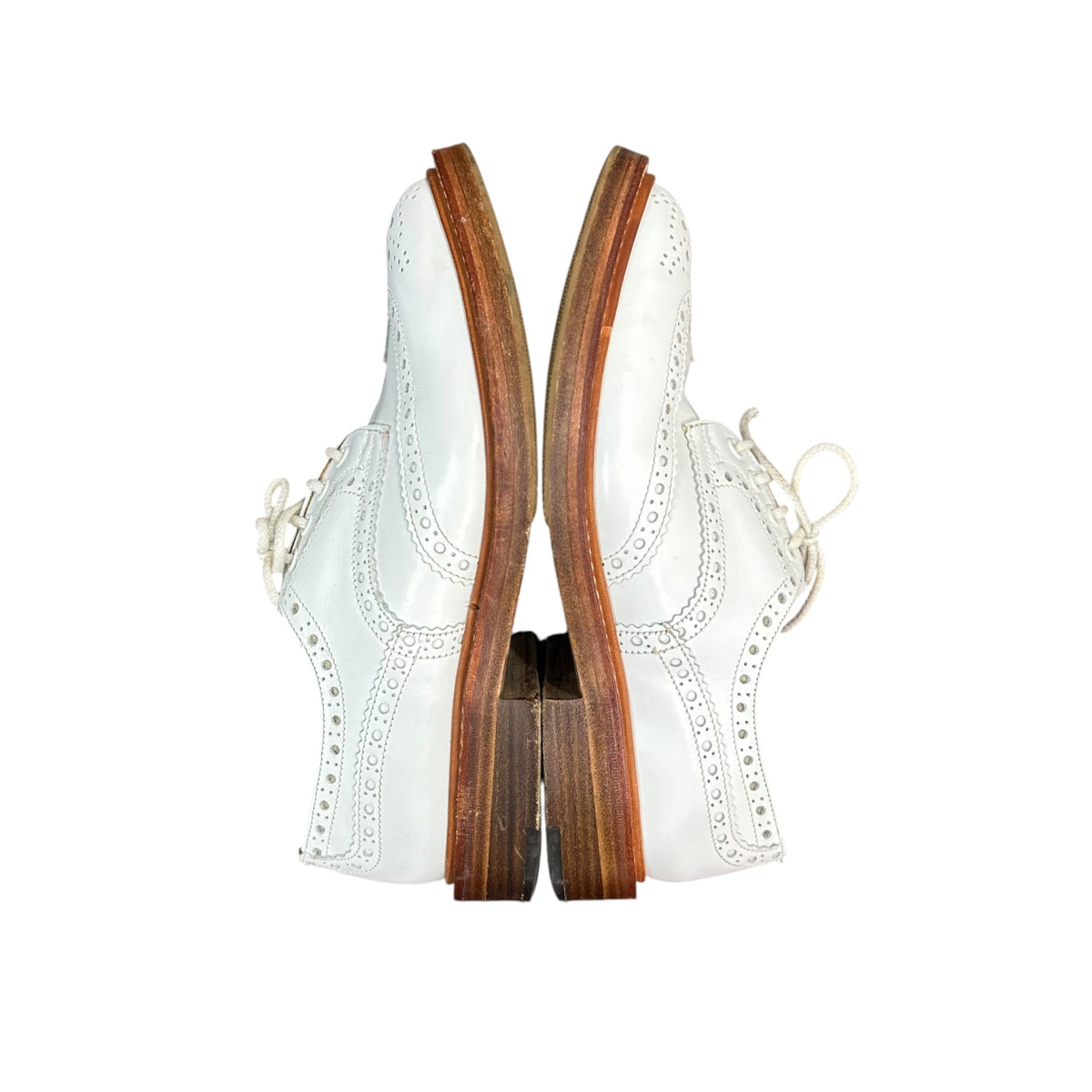 Tricker's×COMME des GARCONS JUNYA WATANABE MAN(トリッカーズ×コムデギャルソンジュンヤワタナベマン) BOURTON バートン ウィングチップ レザー シューズ MS633 7(25.5cm程度) ホワイト コラボ 革靴 メダリオン