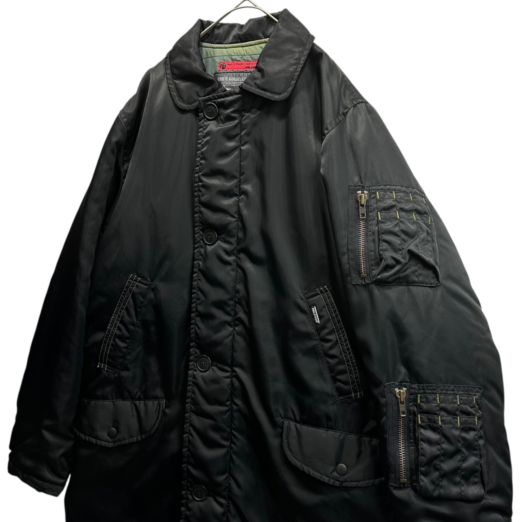 MILKBOY(ミルクボーイ) 00's MA-1 Coat 00年代 中綿 MA1 コート 10-0020 FREE ブラック Y2K