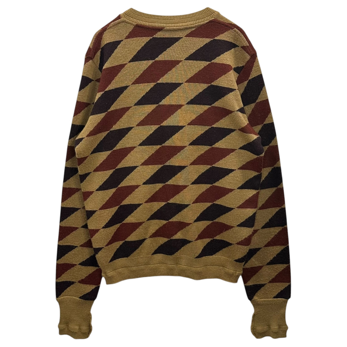 N.HOOLYWOOD(エヌハリウッド ミスターハリウッド) 2009AW V-Neck Diagonal Argyle Knit V ネック 斜め アーガイル ニット 192-KT13 36 ブラウン