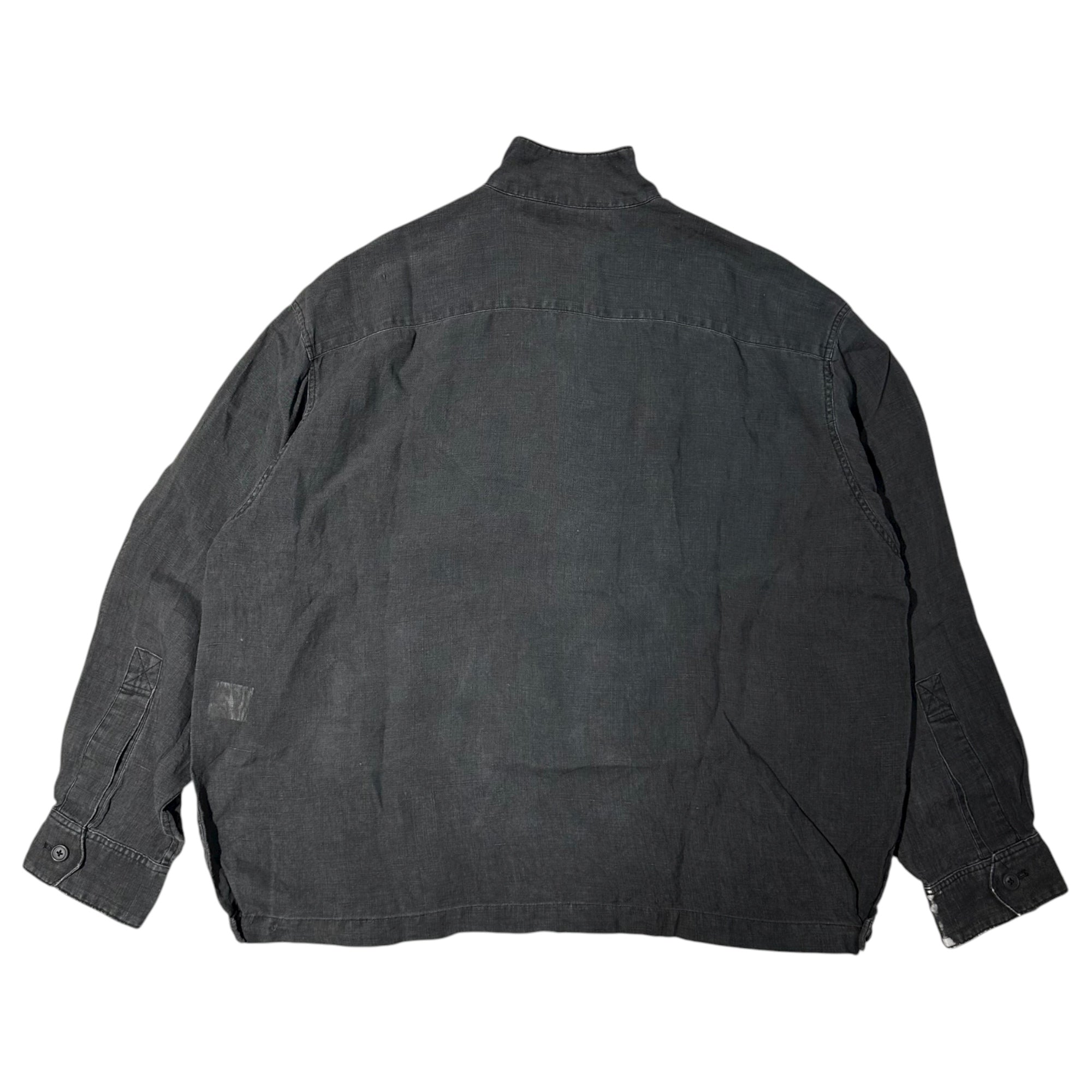 Y's for men(ワイズフォーメン) Early 80s Tag Linen Double Pocket Shirt Jacket 80年代 初期タグ リネン ダブル ポケット シャツ ジャケット MS-Y01-307 FREE(L程度) ブラック