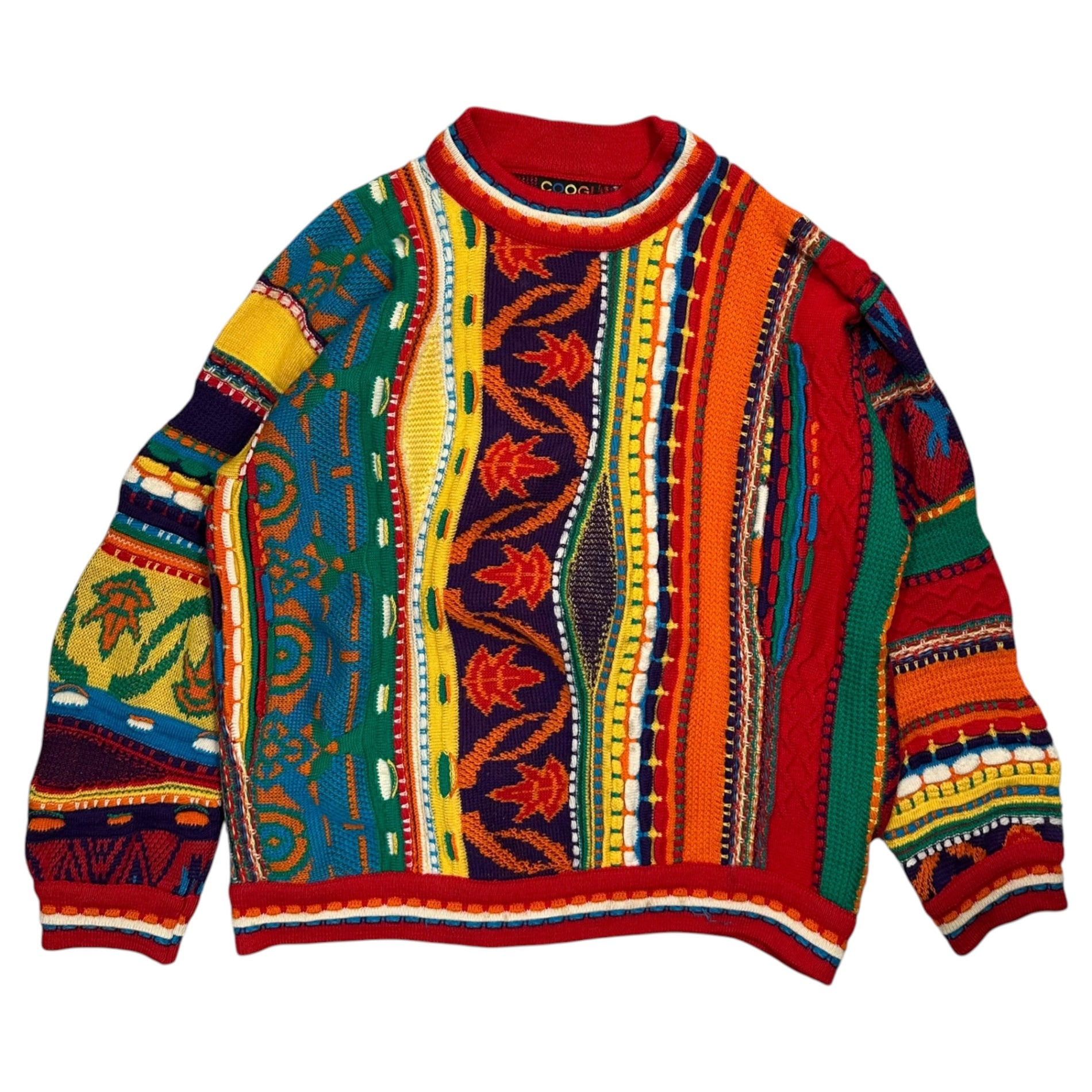 COOGI(クージー) 1990's Classic Multi-Collar 3D Knit クラシック マルチカラー 3D ニット M マルチ 90年代 セーター