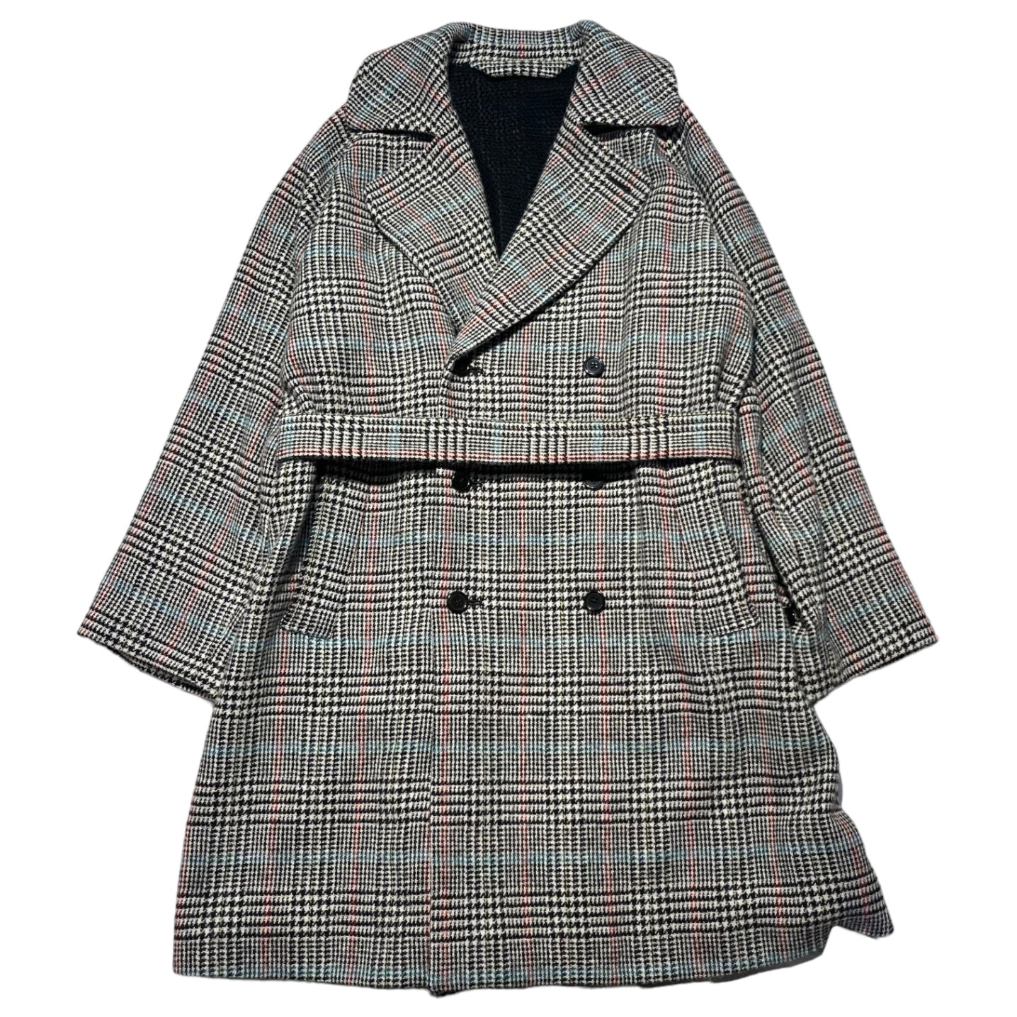 MARKAWARE(マーカウェア) Organic Suffolk tweed check trench coat オーガニックサフォーク ツイードチェック トレンチコート A19C-02CO01C 1(M～L程度) グレー×ブラック チェック