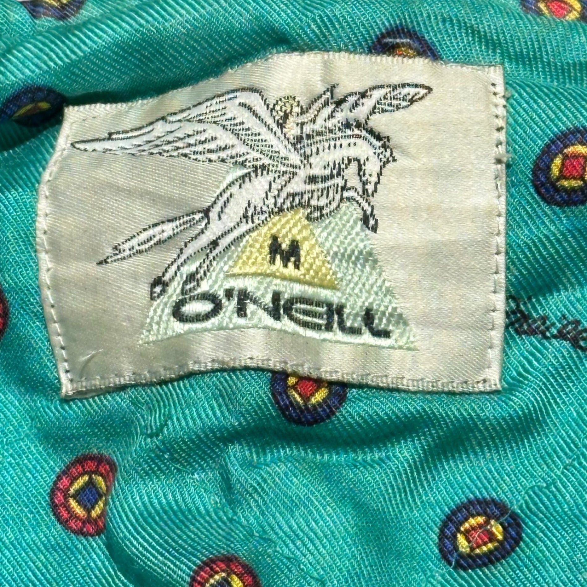 O'NEILL(オニール) Old Sleeve Leather Pegasus Patch Stadium Jacket オールド 袖レザー ペガサス ワッペン スタジャン M グリーン