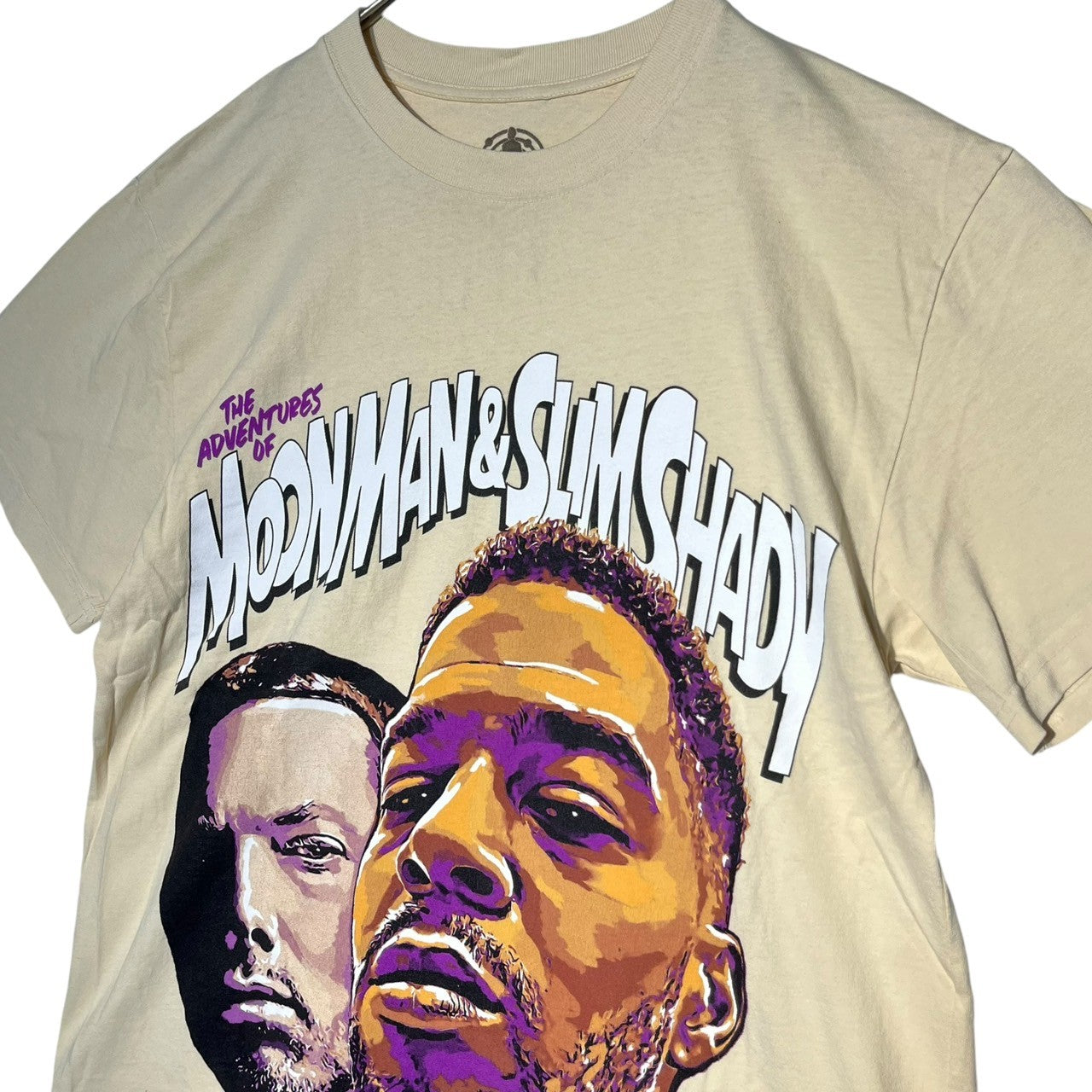 KID CUDI & EMINEM(キッドカディ&エミネム) KID CUDI MOON MAN AND SLIM SHADY TEE ラッパー Tシャツ XL アイボリー 公式 ©2020