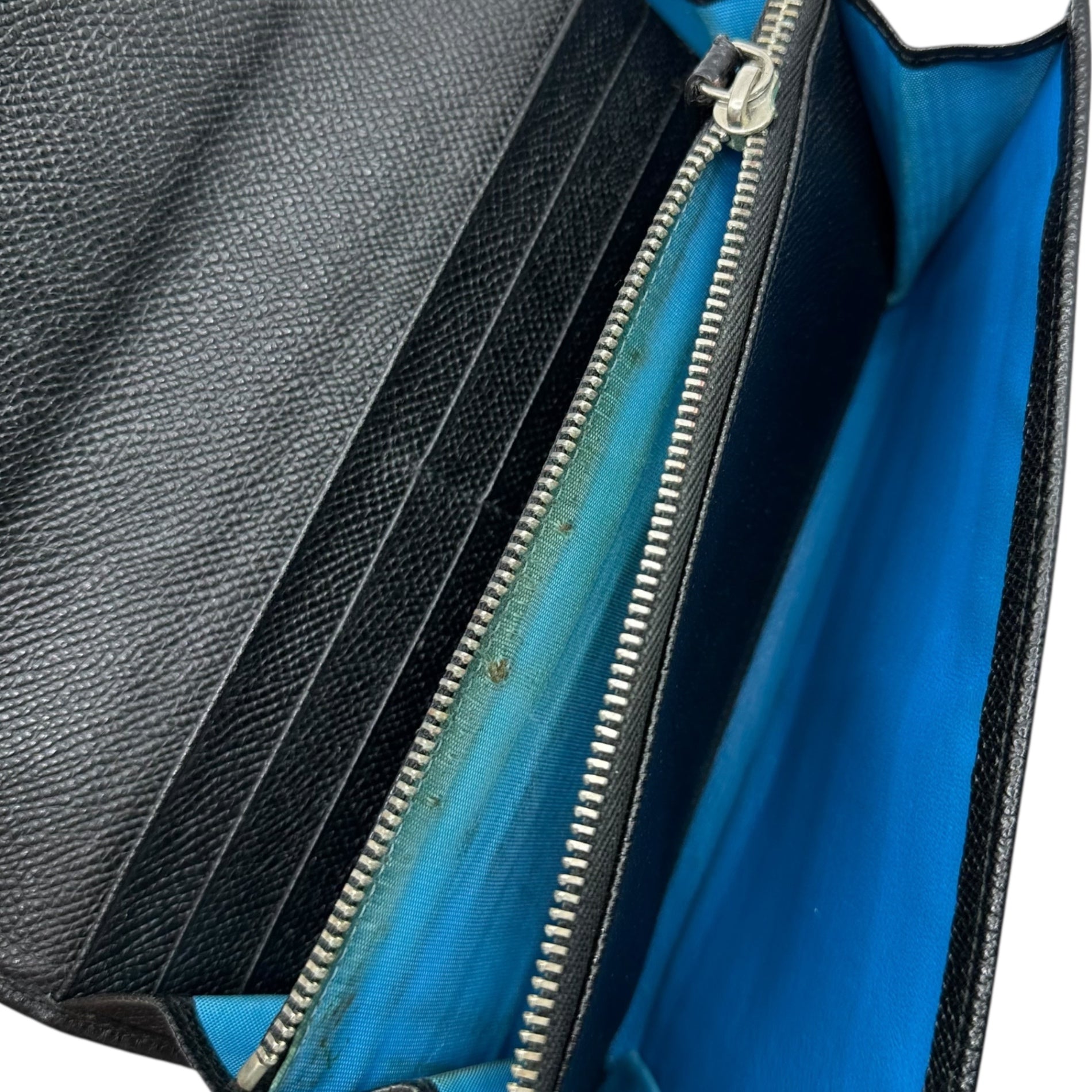 BVLGARI(ブルガリ) Logo Ring Leather Long Wallet ロゴ リング レザー 長財布 ブラック