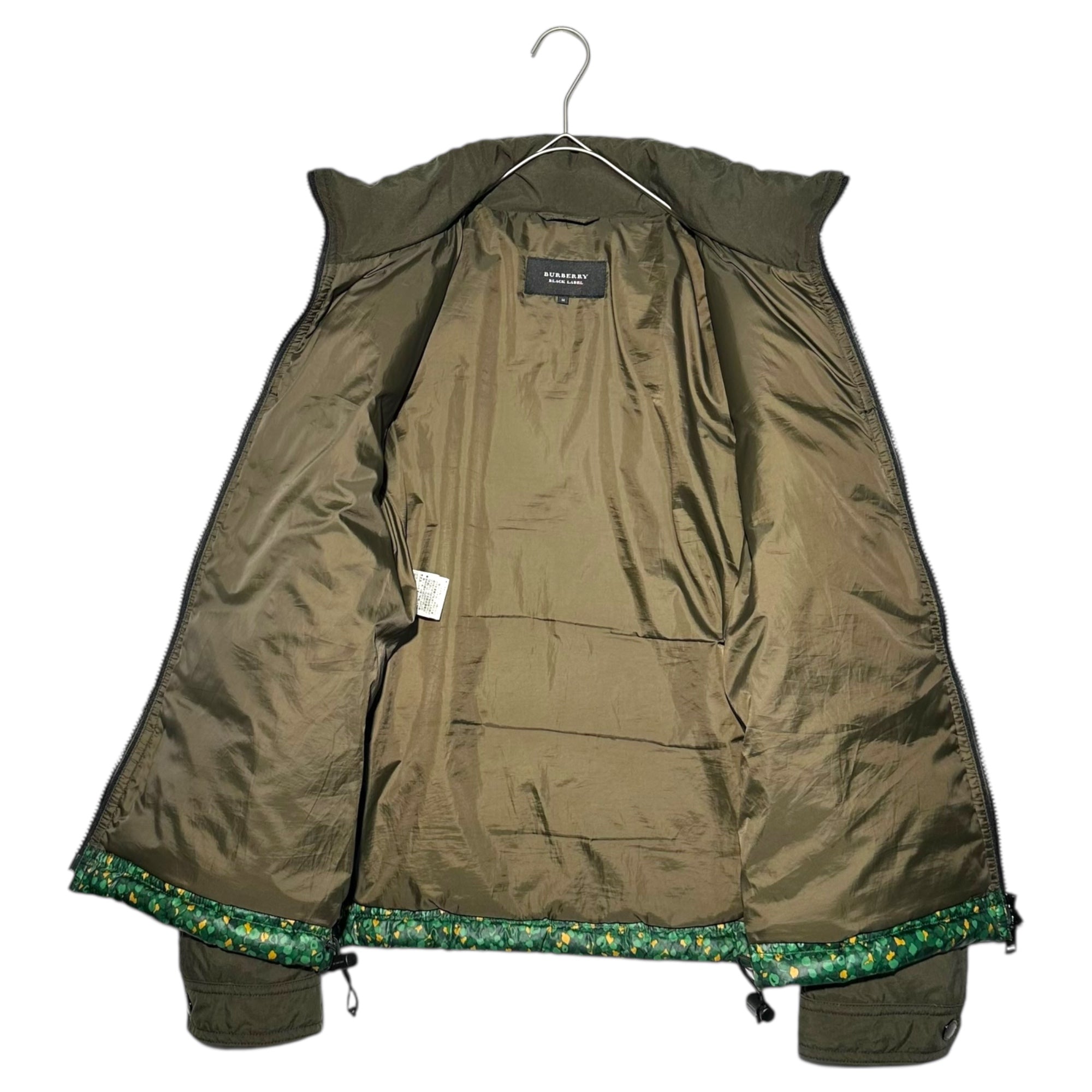 BURBERRY BLACK LABEL(バーバリーブラックレーベル) Switch Nylon Down Jacket 切替 ナイロン ダウン ジャケット D1F02-701-74 M カーキ×グリーン