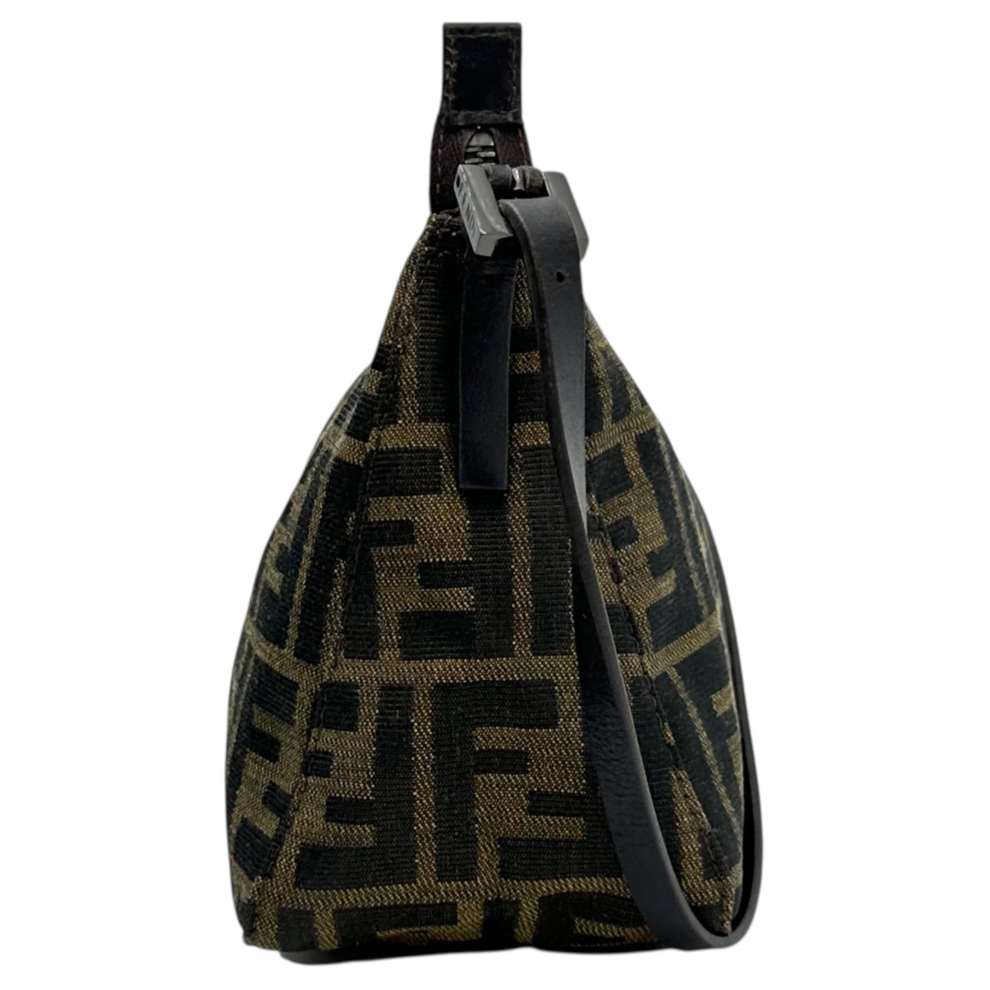 FENDI(フェンディ) Old Zucca Pattern Accessory Pouch オールド ズッカ柄 アクセサリー ポーチ ブラウン ワン ショルダー バッグ 肩掛け