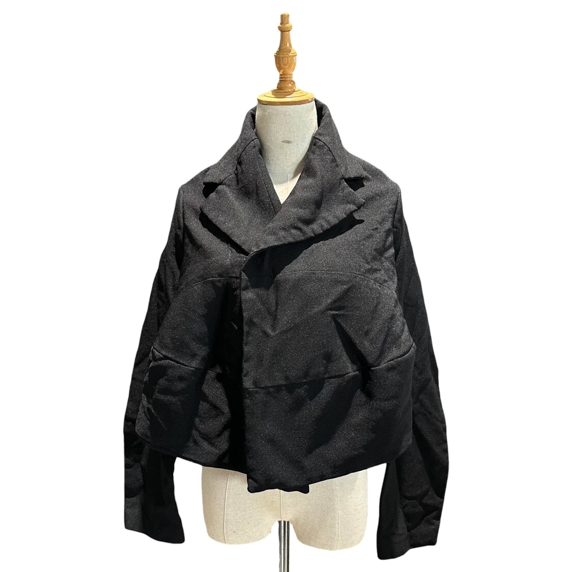COMME des GARCONS(コムデギャルソン) 2023SS Esther Shrink-Resistant Deformed Over Jacket エステル 縮絨 変形 オーバー ジャケット GK-J030 S ブラック AD2022