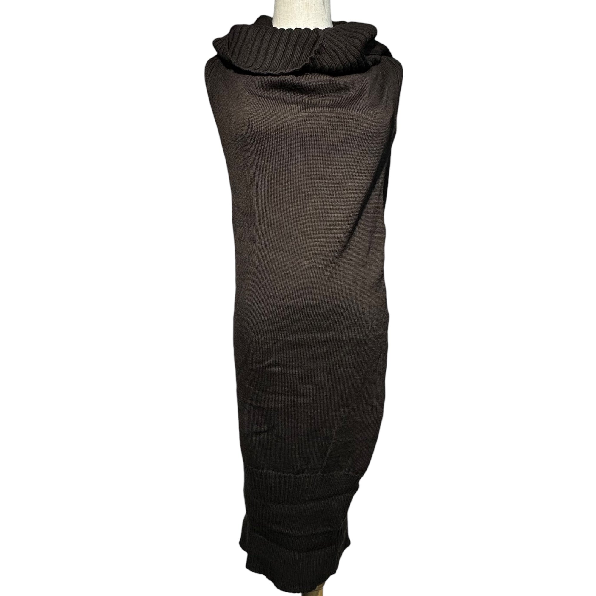 Y's(ワイズ) Off-turtleneck sleeveless knit dress オフタートルネック ノースリーブ ニット ワンピース YB-L07-191 FREE ダークブラウン