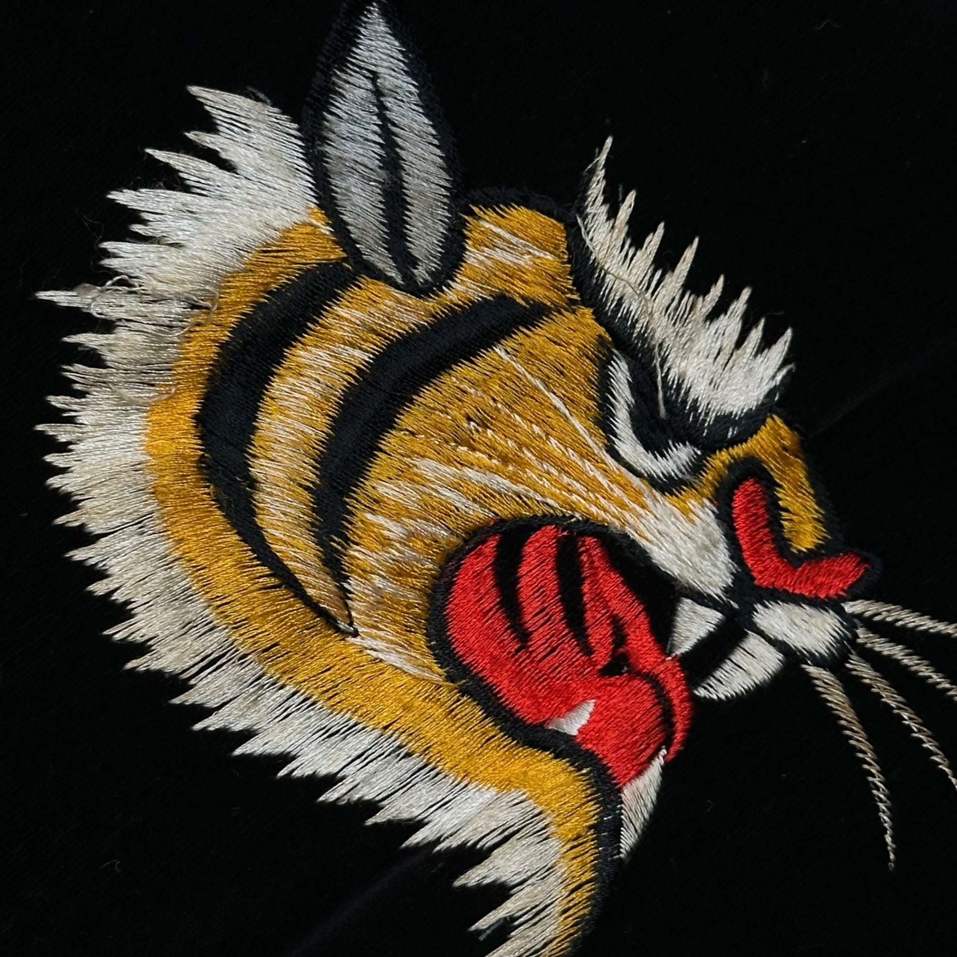 VINTAGE(ヴィンテージ) 1980's~1990’s ”U.S.S. MIDWAY CV-41” Souvenir Jacket 別珍 スーベニア ジャケット L ブラック×ライトグレー 80年代～90年代 ヴィンテージ YKKジップ 横須賀