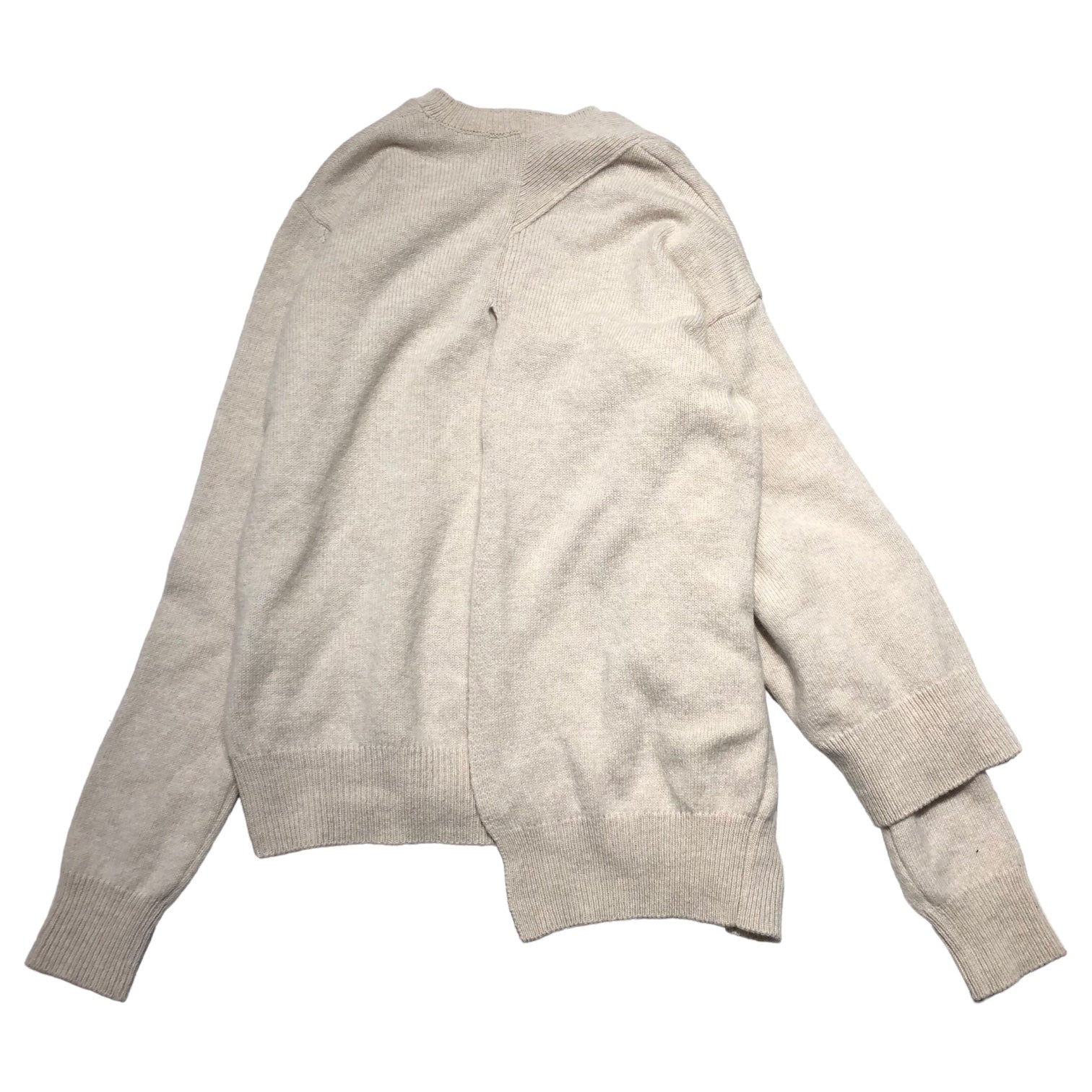 CINOH(チノ) LAYERED CREW NECK KNIT レイヤード クルーネック ニット 20WKN007 36(S程度) ベージュ