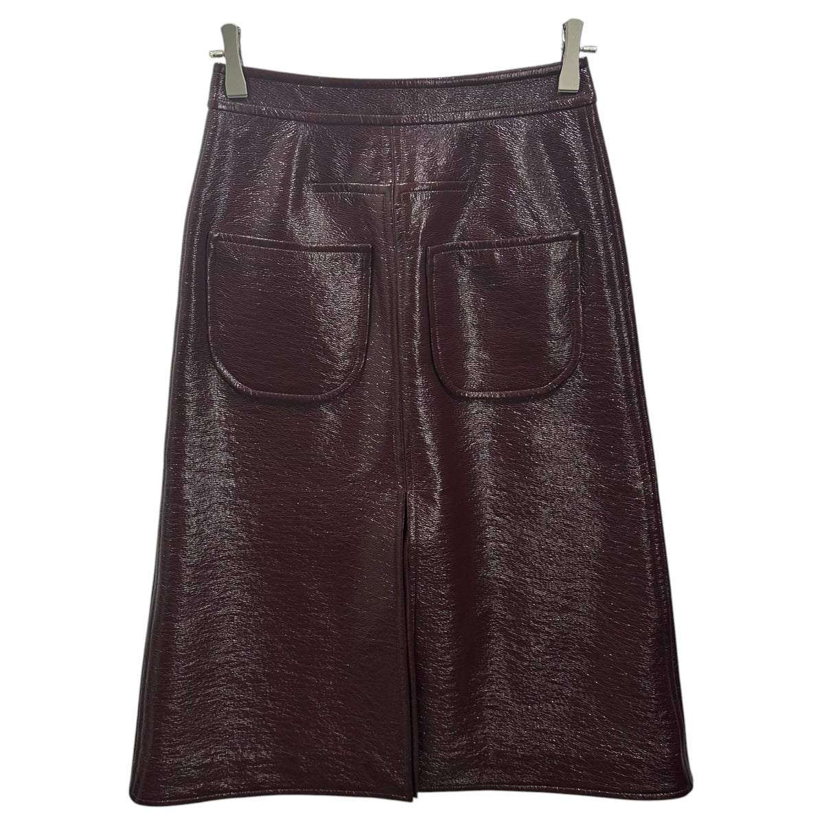 courreges(クレージュ) Vinyl Midi Skirt ビニール ミディ スカート 8624-343-0103 34 ボルドー