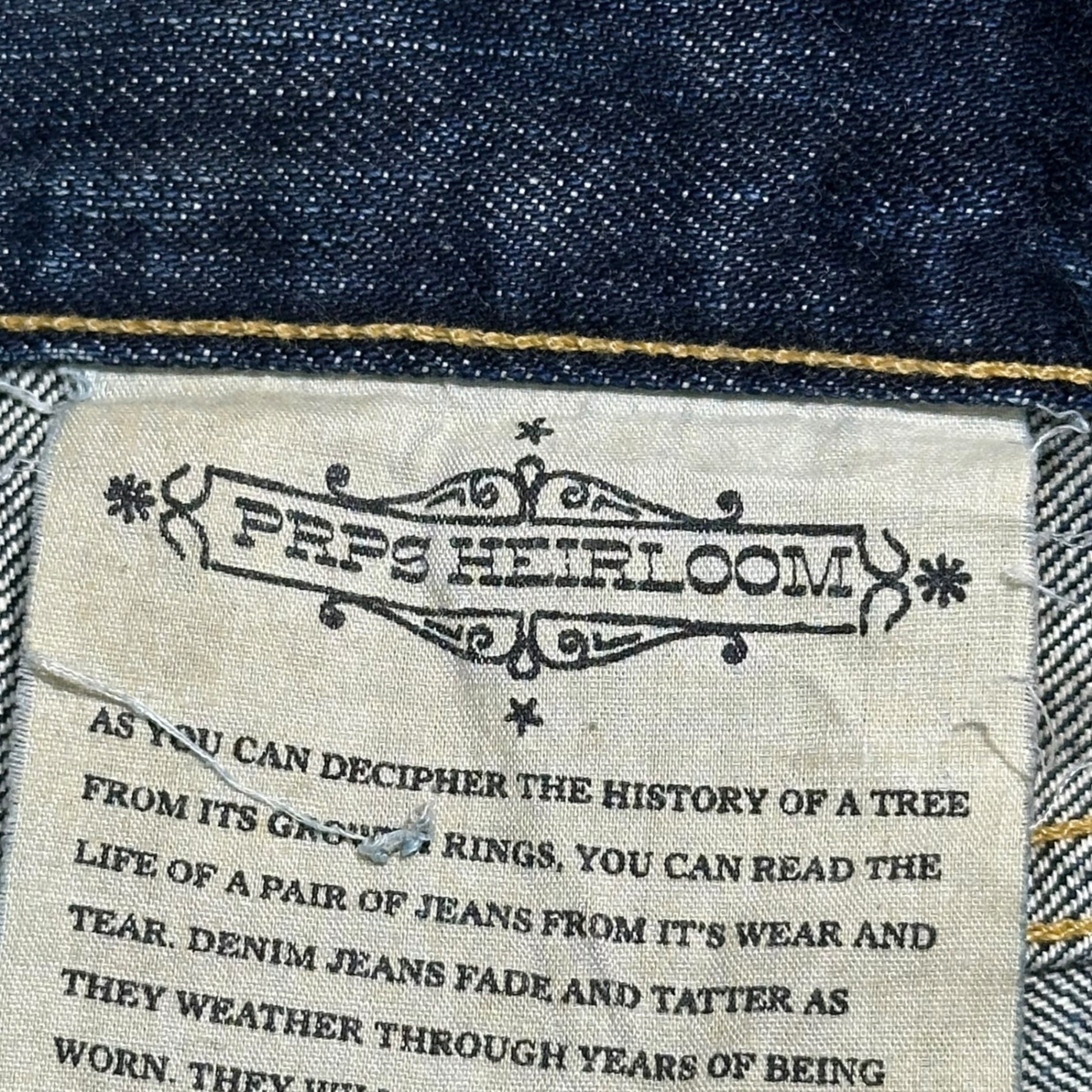 PRPS(ピーアールピーエス) Vintage-Washed Denim Pants ヴィンテージ 加工 デニム パンツ 32 インディゴ