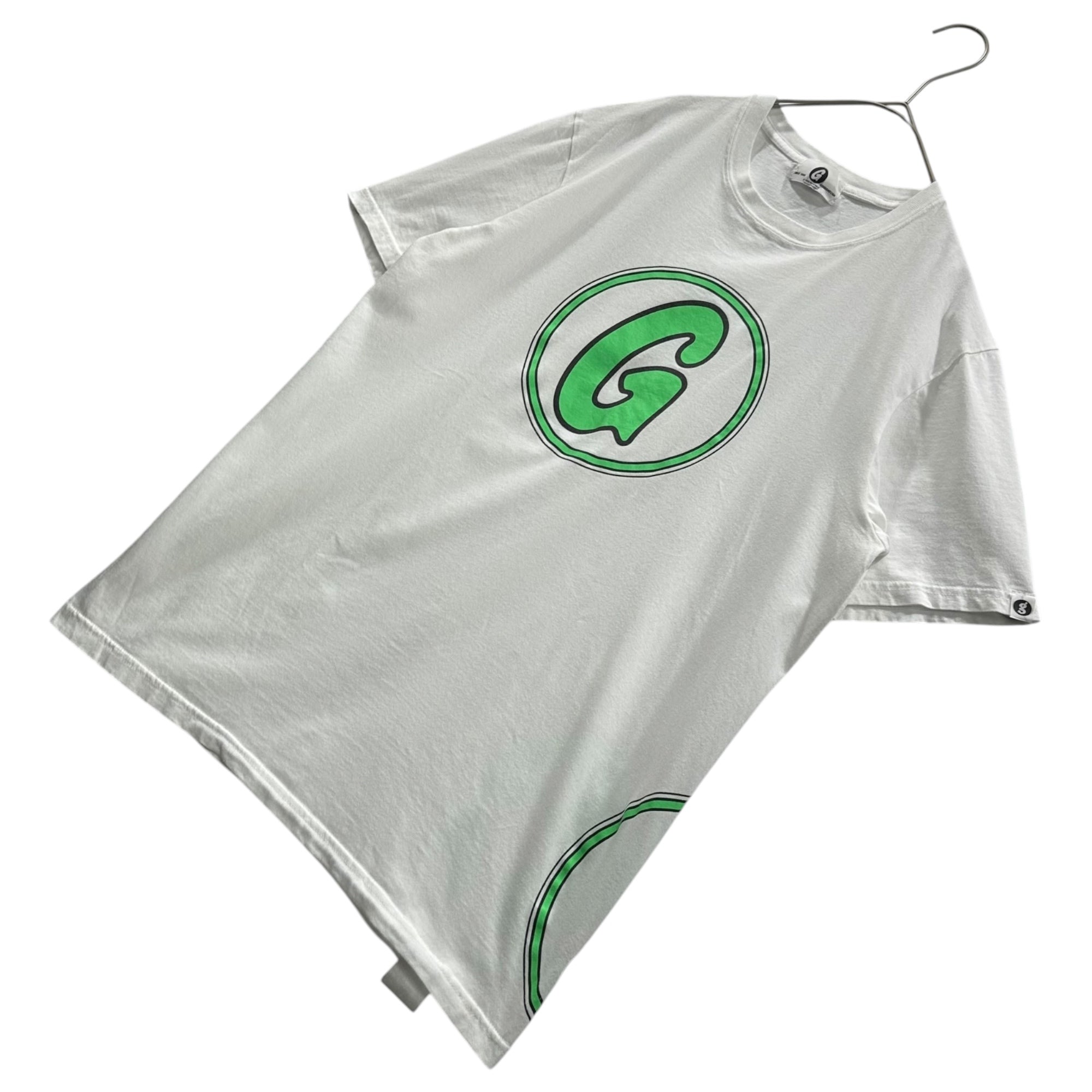 GOODENOUGH(グッドイナフ) 2015's Circle G S/S T-Shirt サークル G 半袖 Tシャツ 表記消(M程度) ホワイト×ライムグリーン