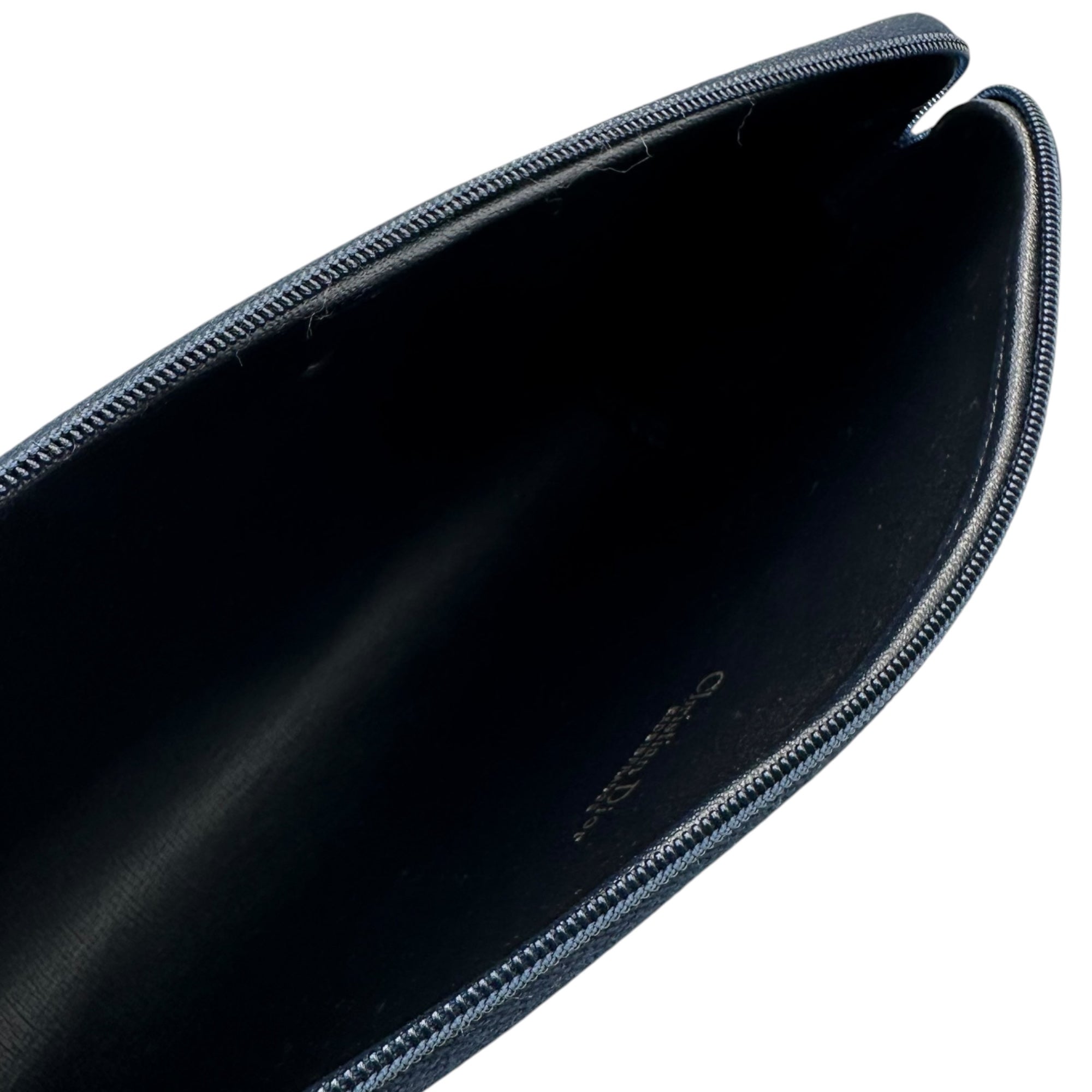 Christian Dior(クリスチャンディオール) 1970's Trotter pouch トロッター ポーチ ネイビー 70年代 alieeジップ ヴィンテージ コスメ