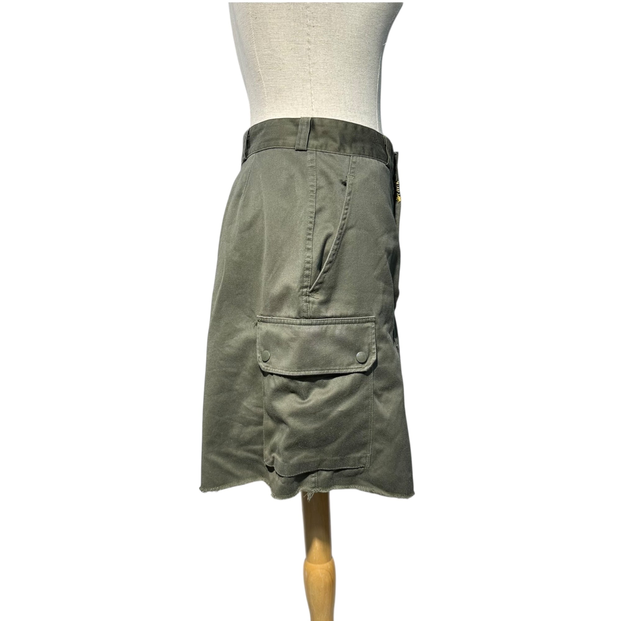 MILITARY(ミリタリー) Stitch Remake Military Skirt ステッチ リメイク ミリタリー スカート セージグリーン