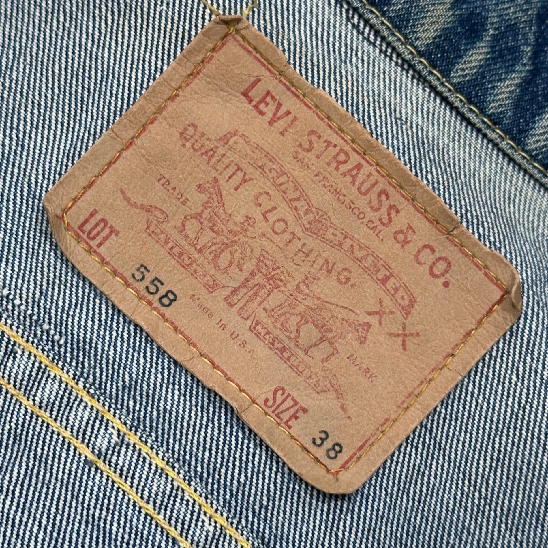 Levi's(リーバイス) 1963~1966's 558 Big E Long Denim Jacket デニム ジャケット 38 インディゴ 60's 60年代 3rd BIG E D&17刻印