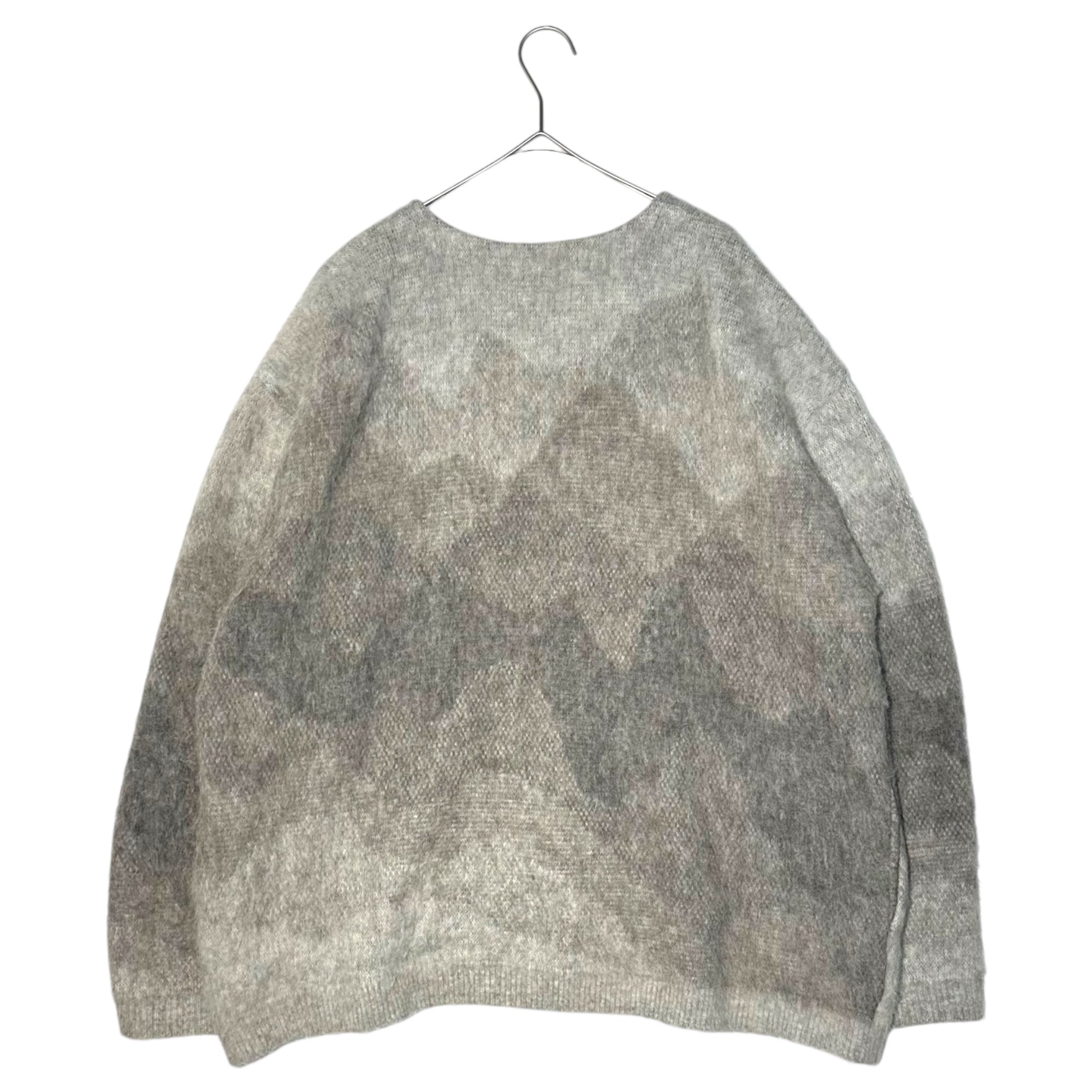 YOKE(ヨーク) 23SS GRADATION JACQUARD CARDIGAN グラデーション ジャガード カーディガン YK23SS0492S-WM 2(M程度) グレー ニット アルパカ 別注